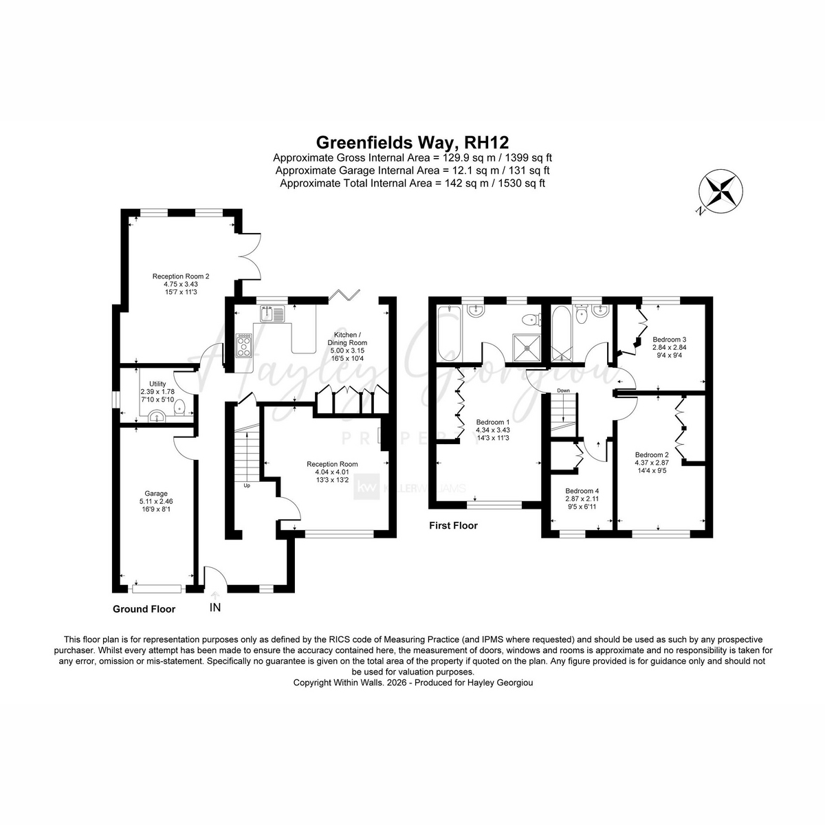 13, Greenfields Way, Horsham floorplan