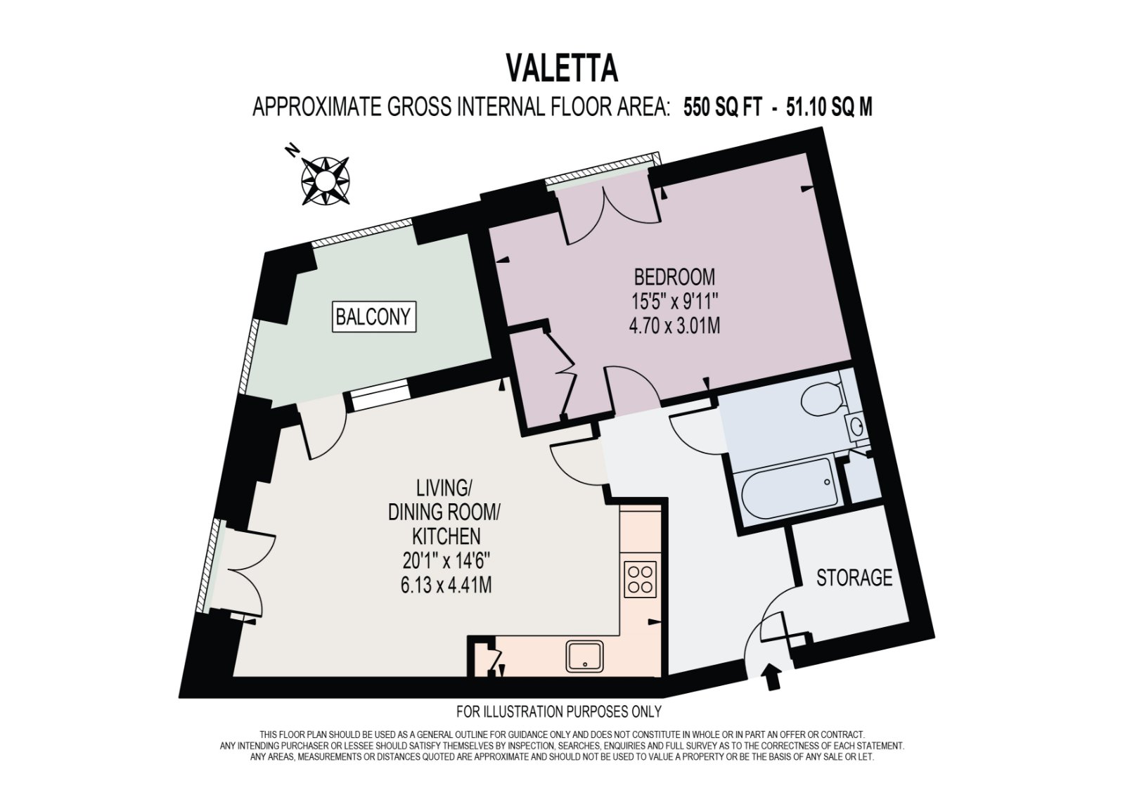 Flat 51, 200, Plaistow Road, London floorplan