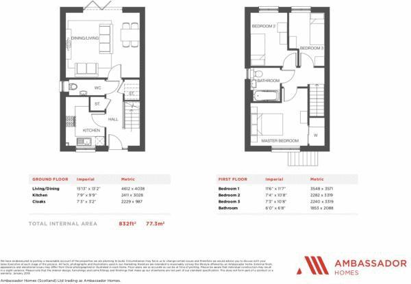 3 Bedrooms Semi-detached house for sale in The Baird, Plot 56, Millburn Gardens FK10