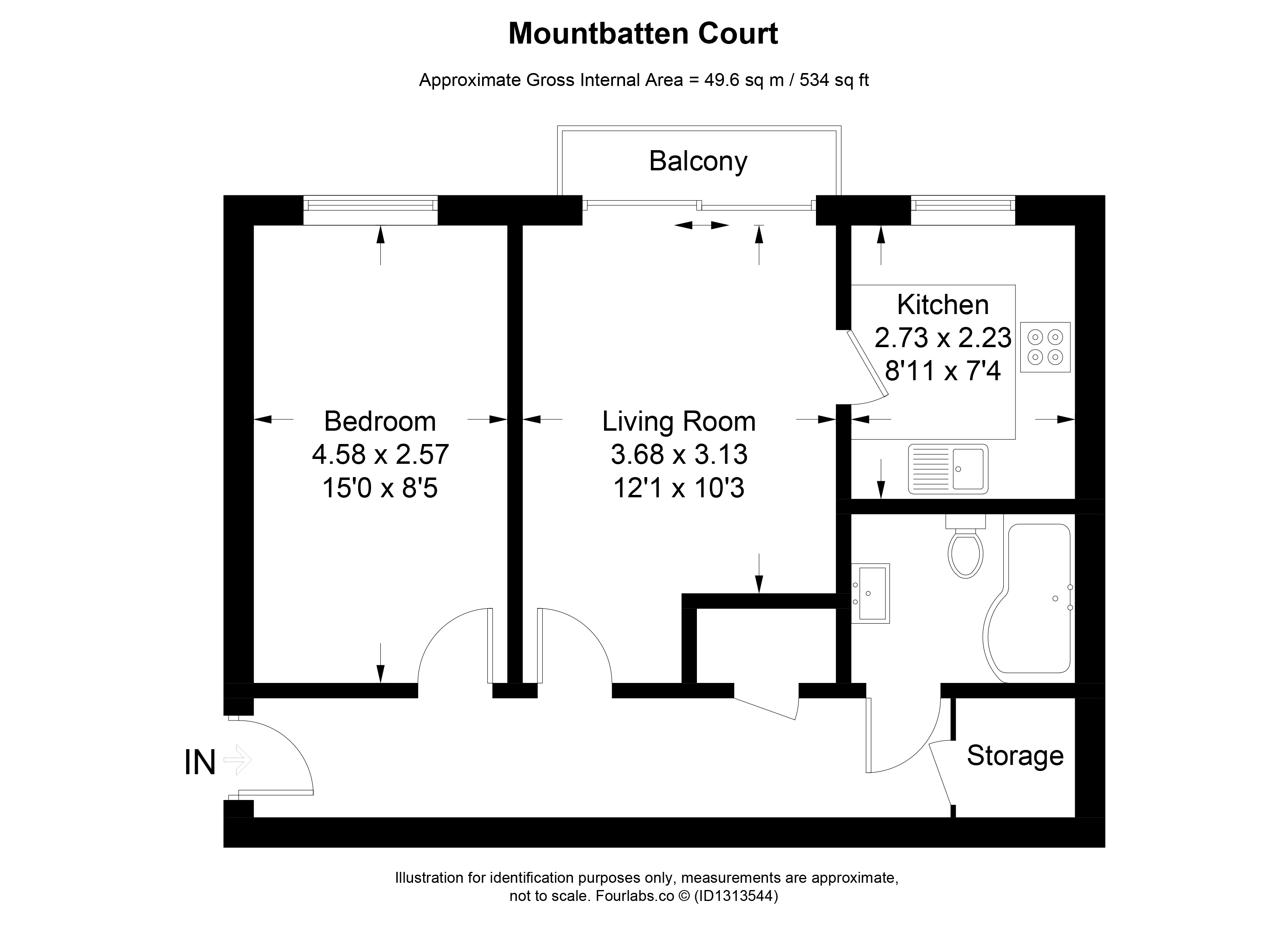 41 Mountbatten Court,, Ingram Crescent East, East Sussex floorplan