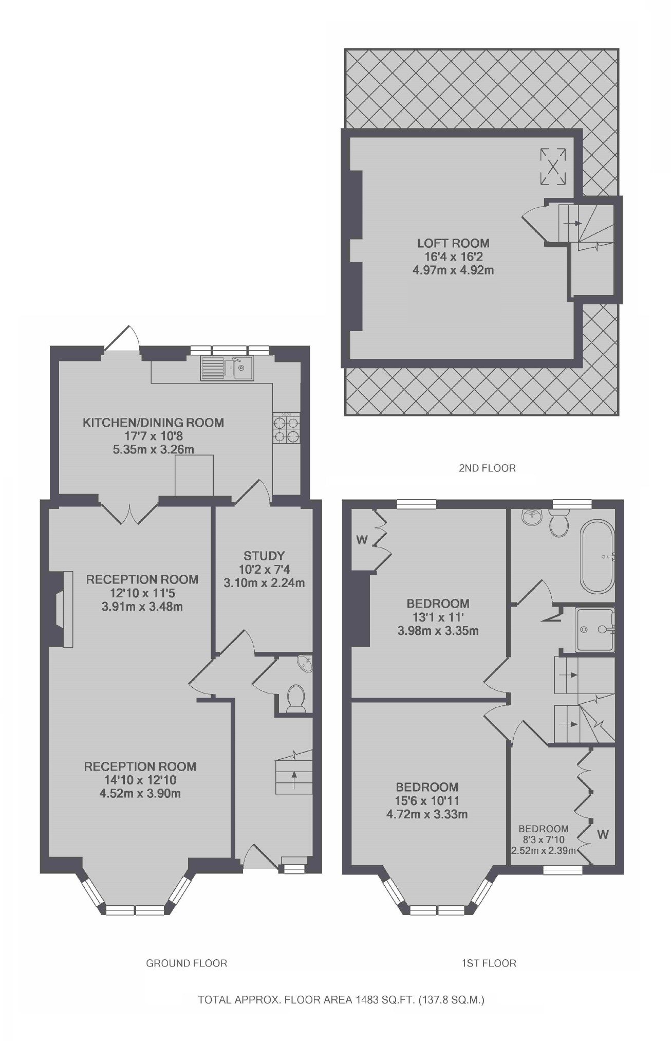 195, Manor Grove, Kew floorplan