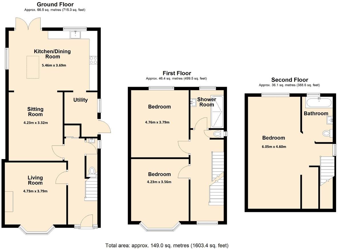 Trenwith, Hereford Road, Leominster floorplan