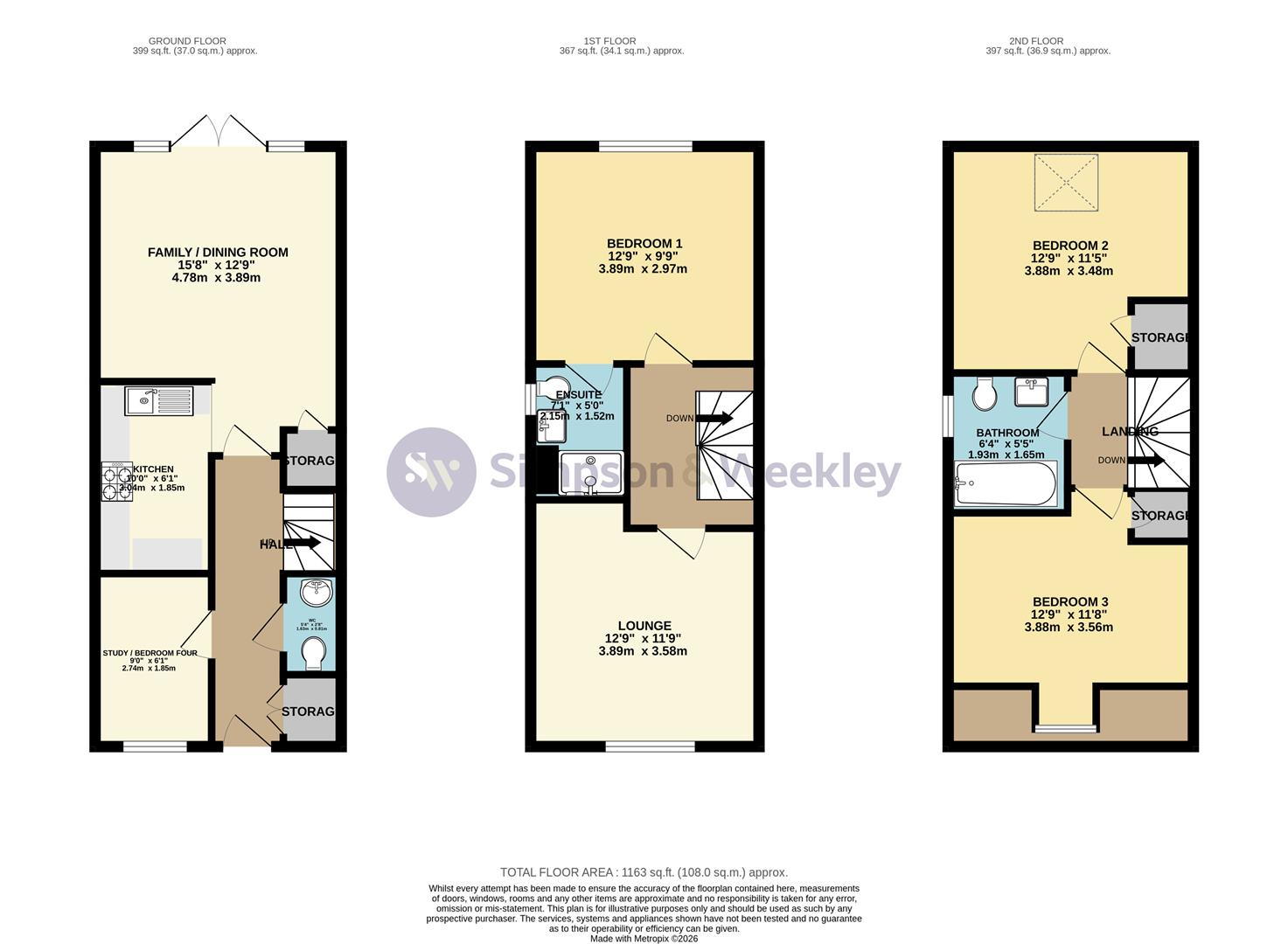 37, Glenvale Drive, Wellingborough floorplan