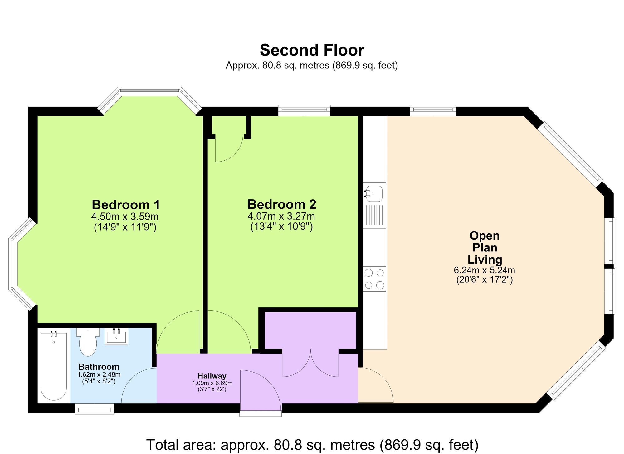 Flat 14, Lyncourt Middle Lincombe Road, Torquay floorplan