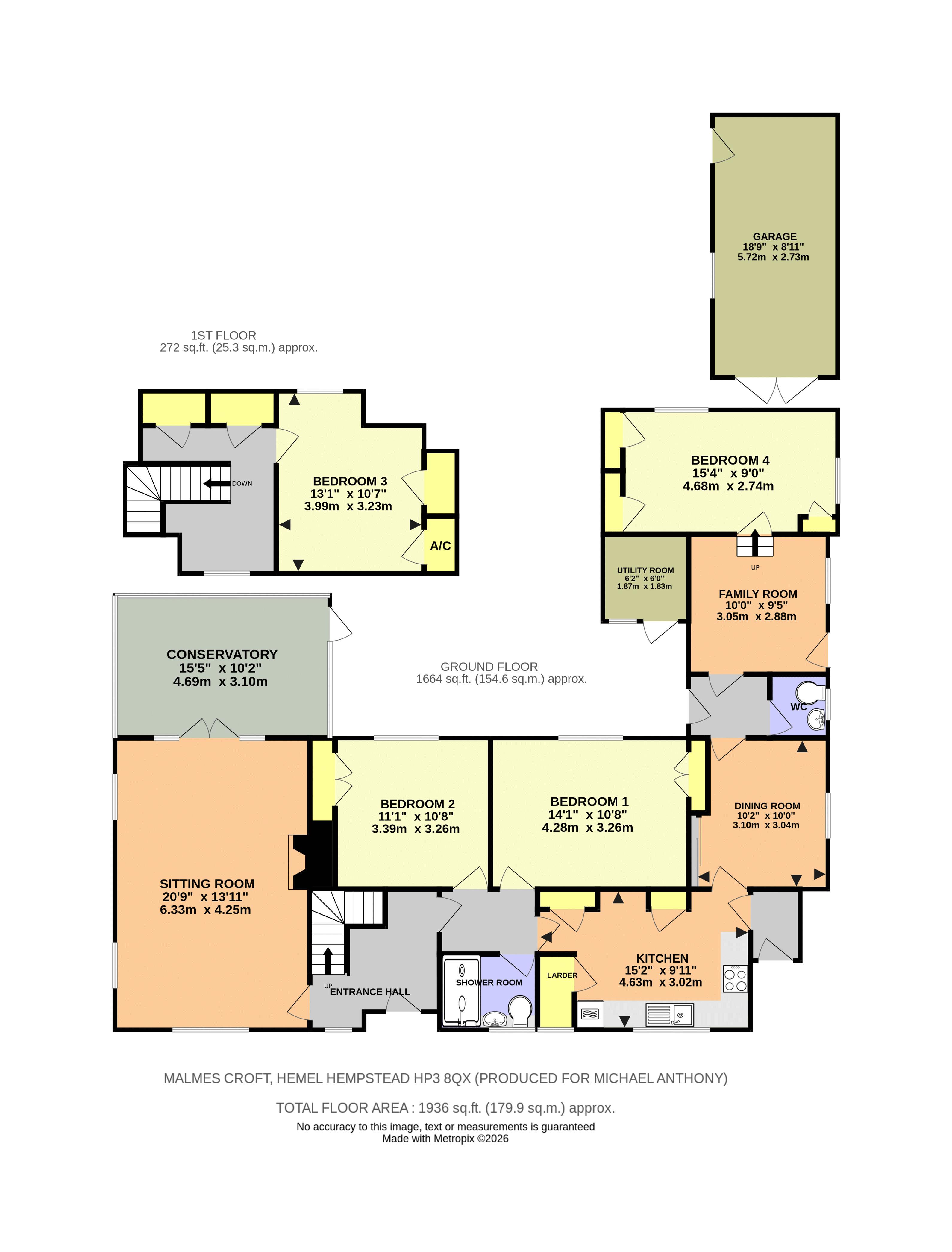 1, Malmes Croft, Hemel Hempstead floorplan