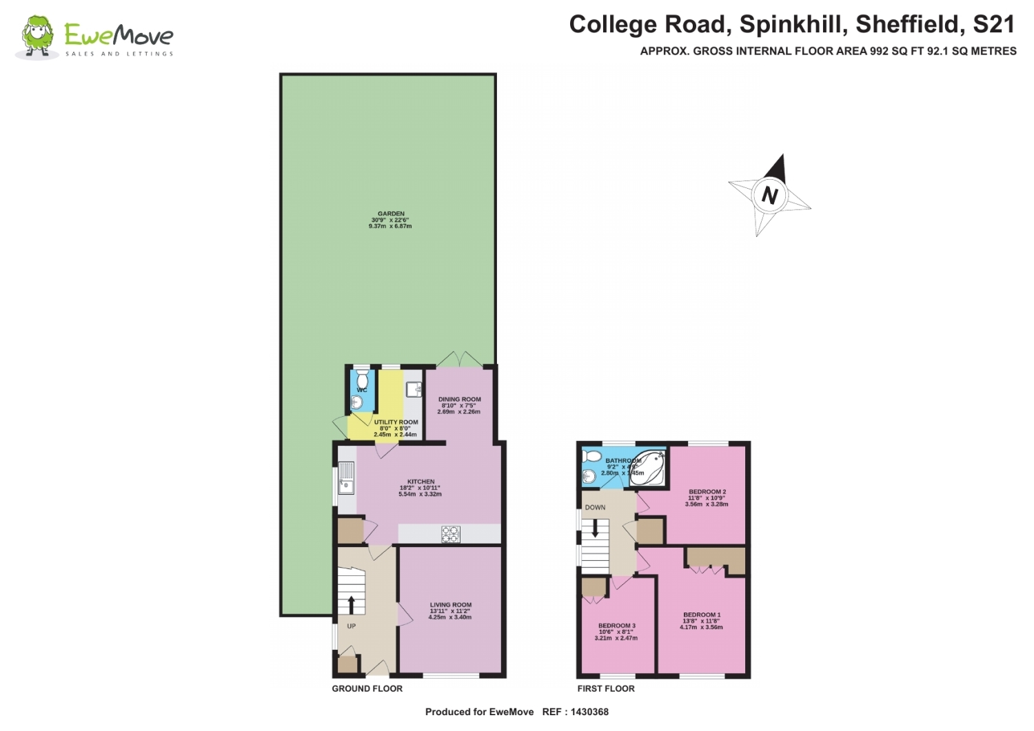 3, College Road, Sheffield floorplan