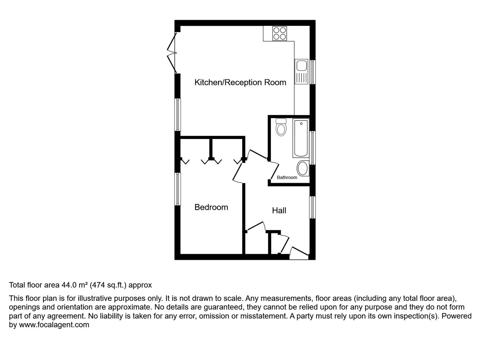 Flat A, 5, Hazlewood Mews, London floorplan