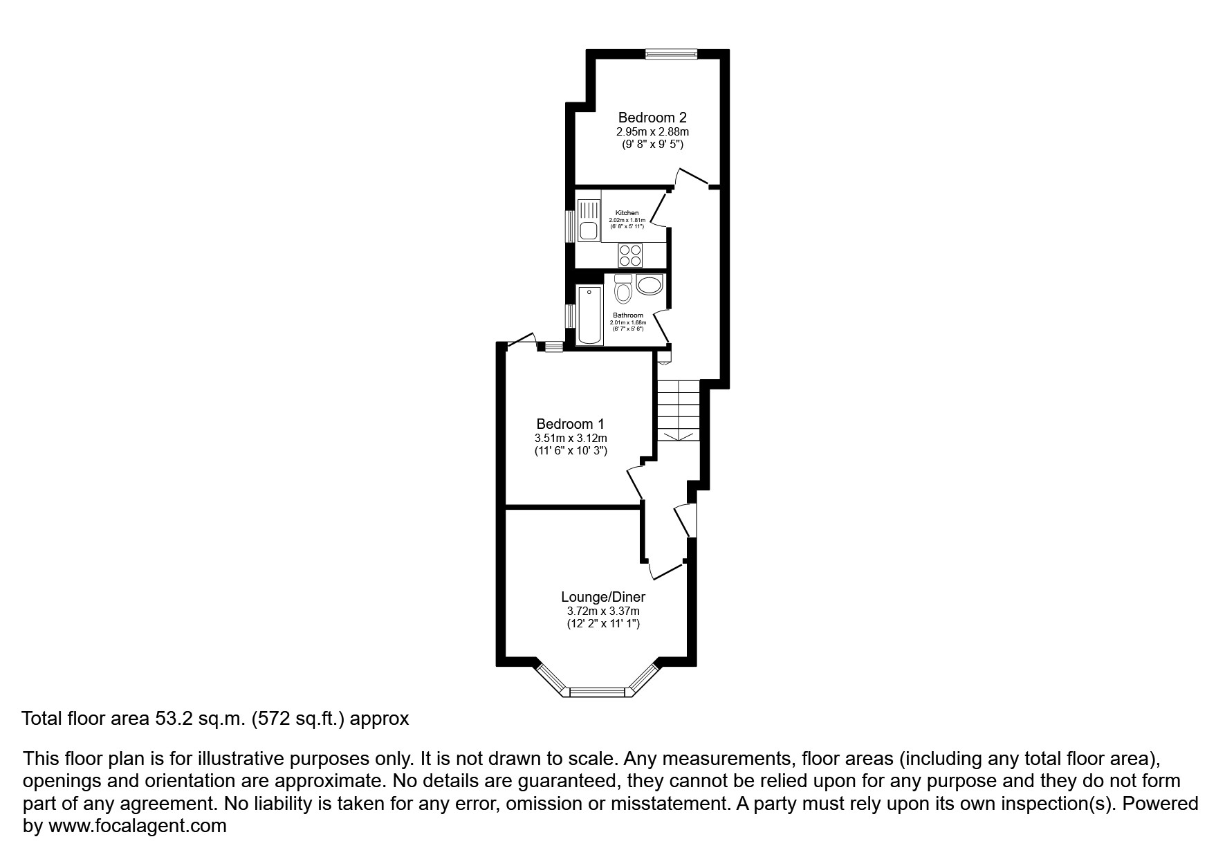 15A, Dallin Road, London floorplan