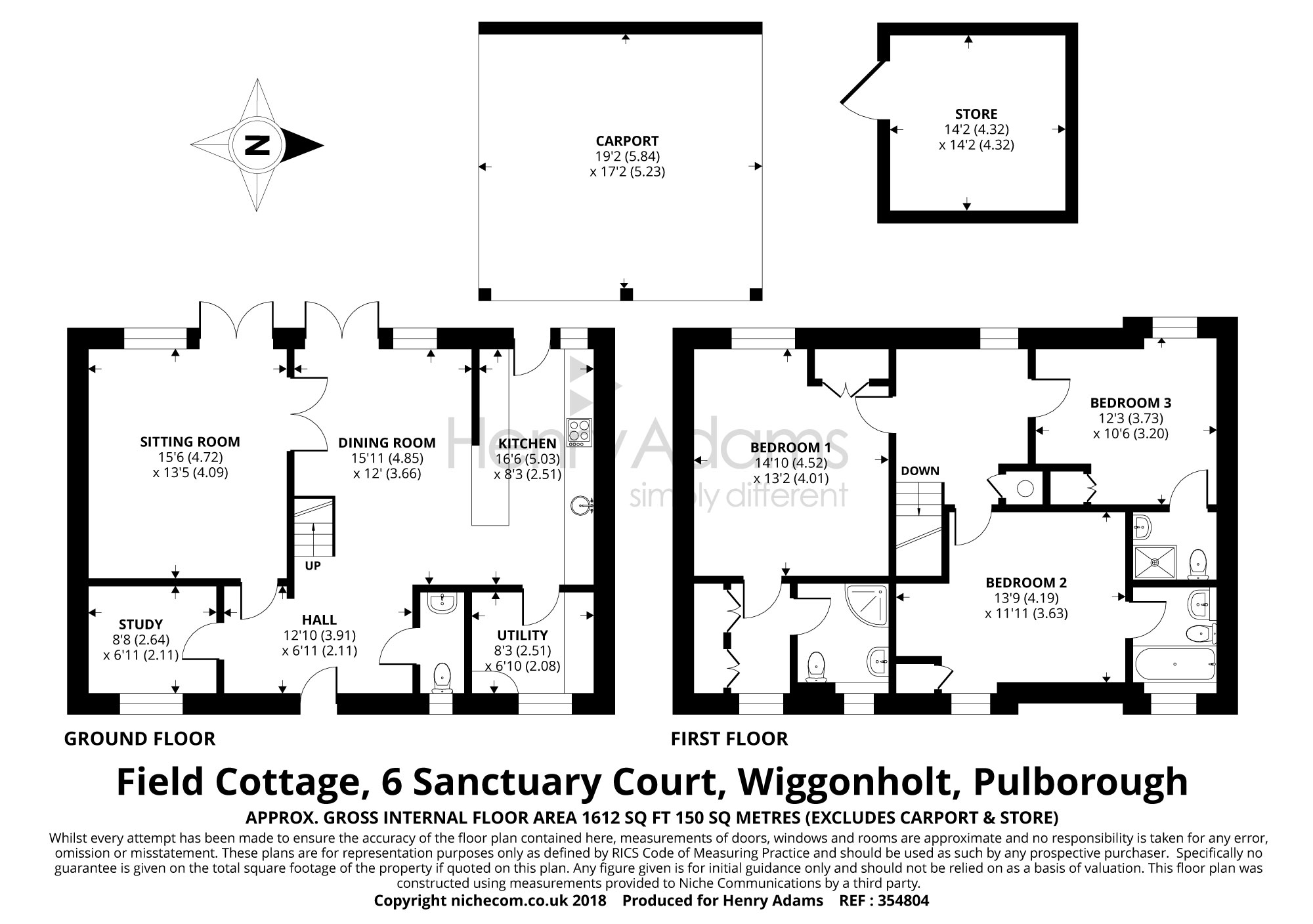 3 Bedrooms Terraced house for sale in Sanctuary Court, Wiggonholt, Pulborough RH20