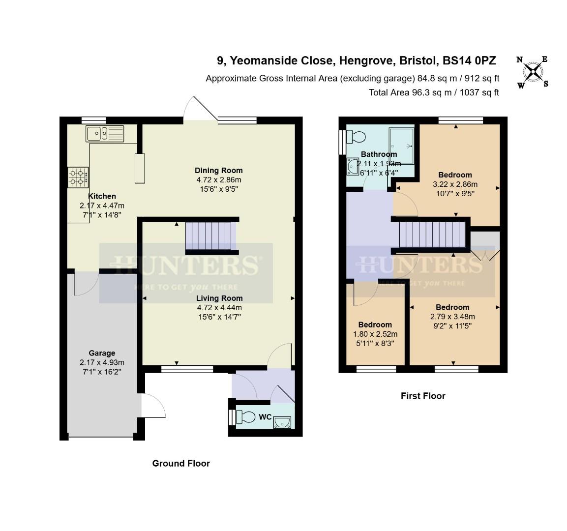 9, Yeomanside Close, Bristol floorplan