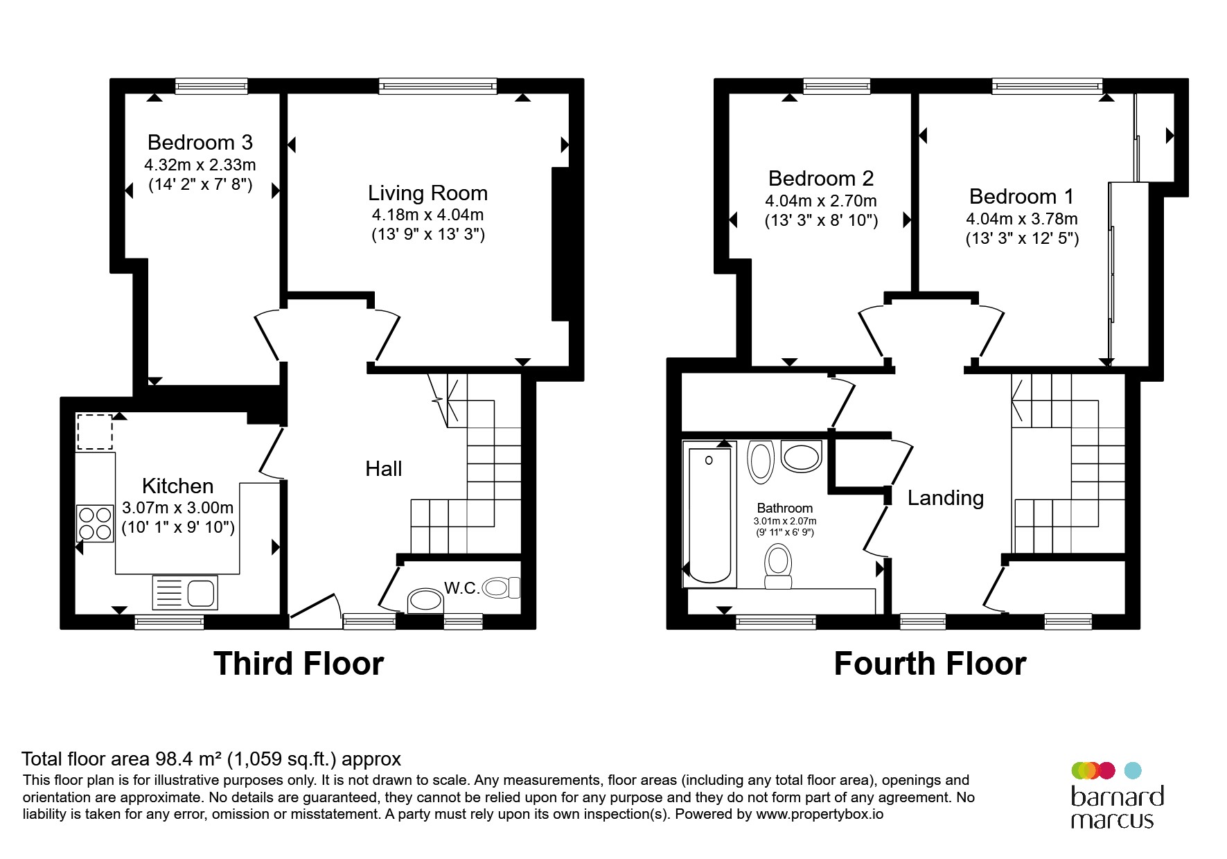 Flat 57, Wisden House, Meadow Road, London floorplan