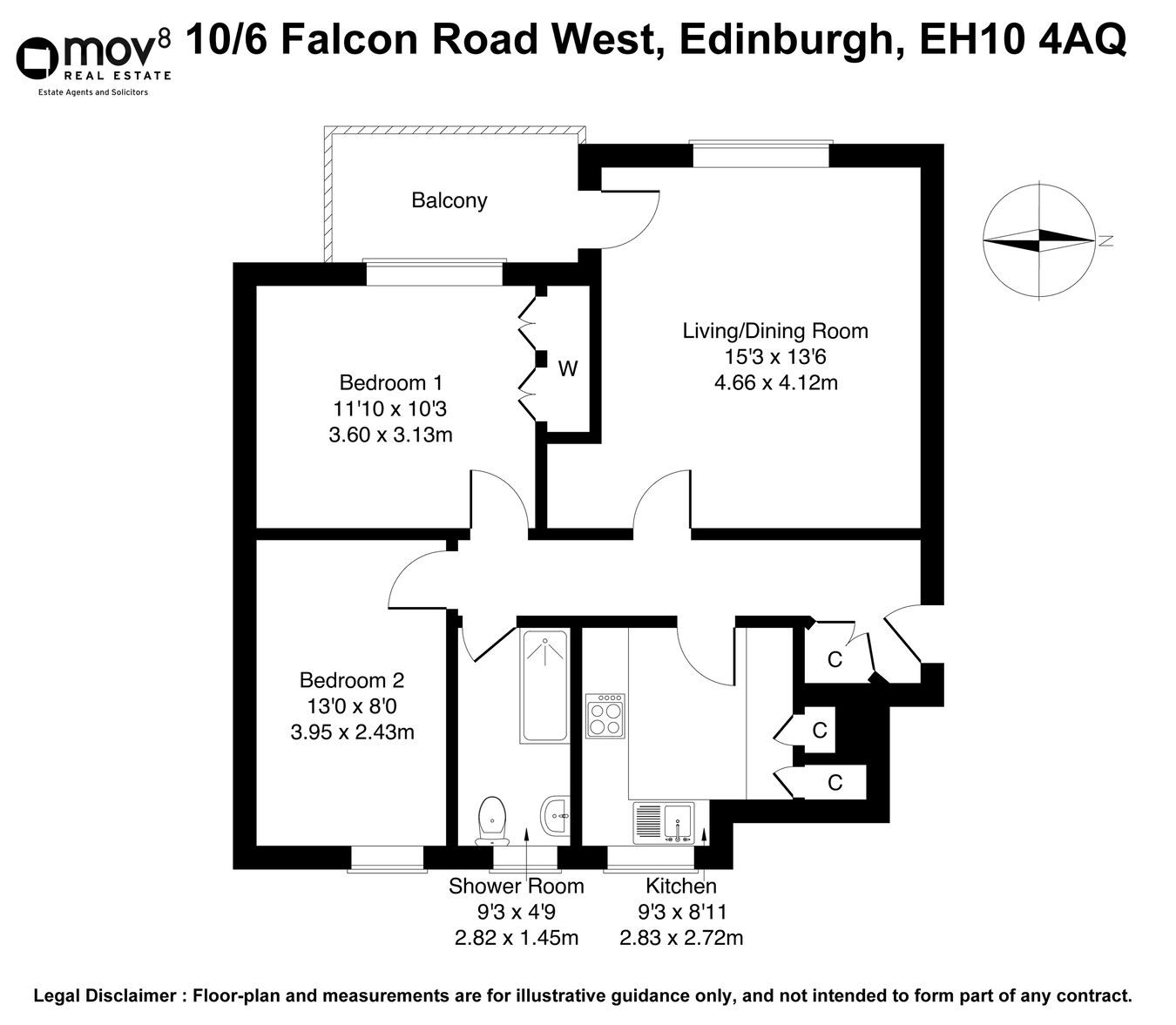 10/6, Falcon Road West, Edinburgh floorplan