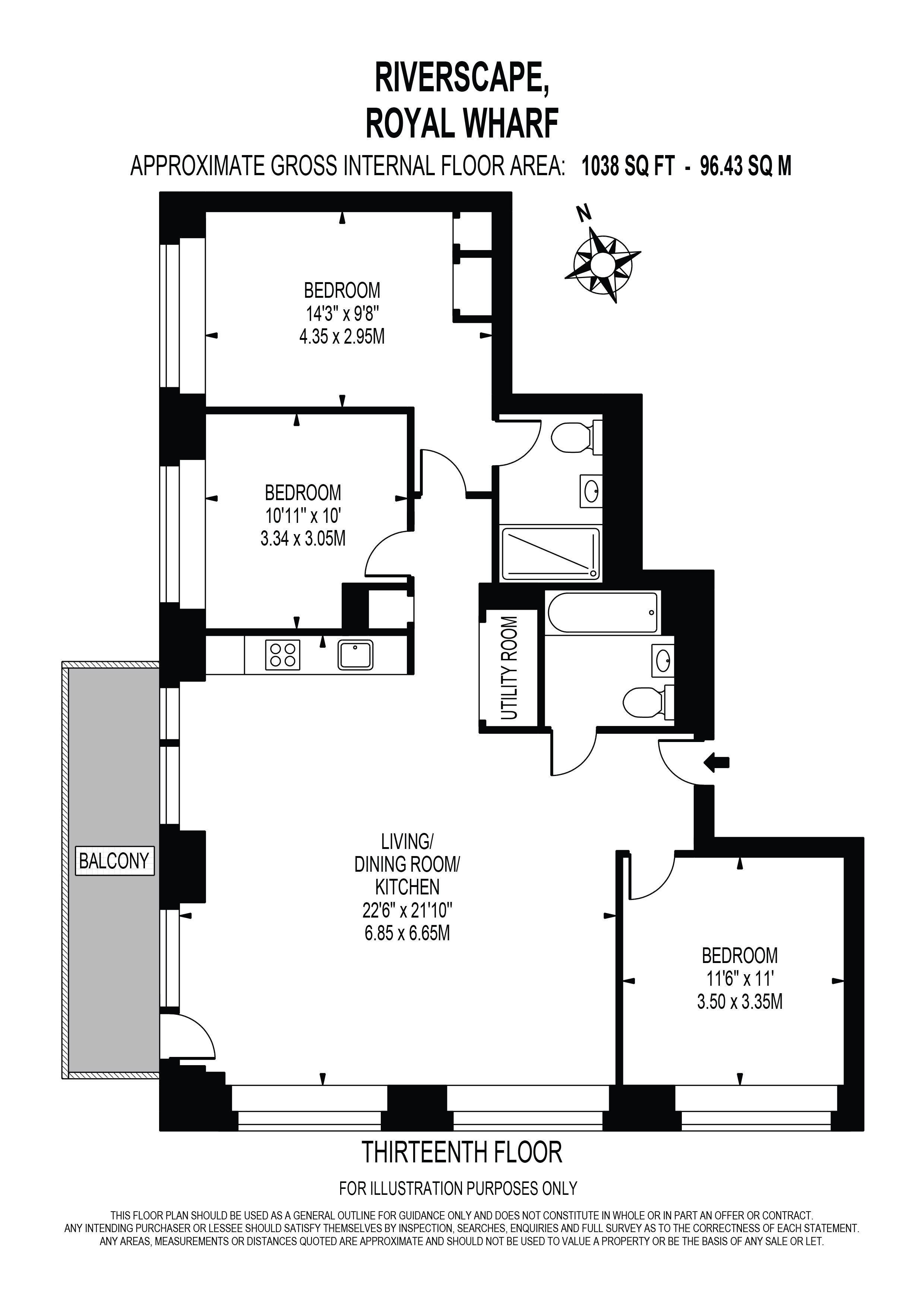 E1303 Riverscape, No Street Name Specified, London floorplan