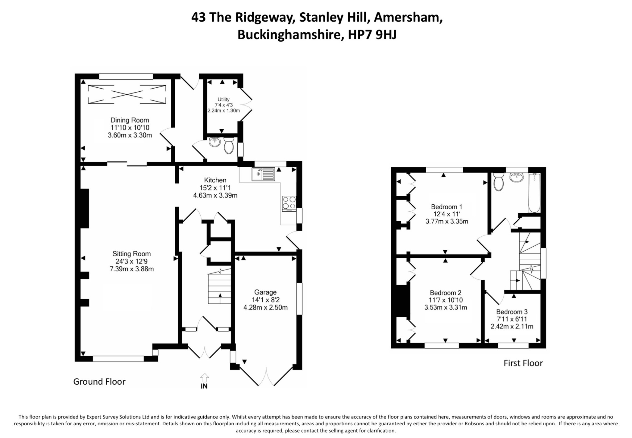 3 Bedrooms Semi-detached house for sale in The Ridgeway, Stanley Hill, Amersham HP7