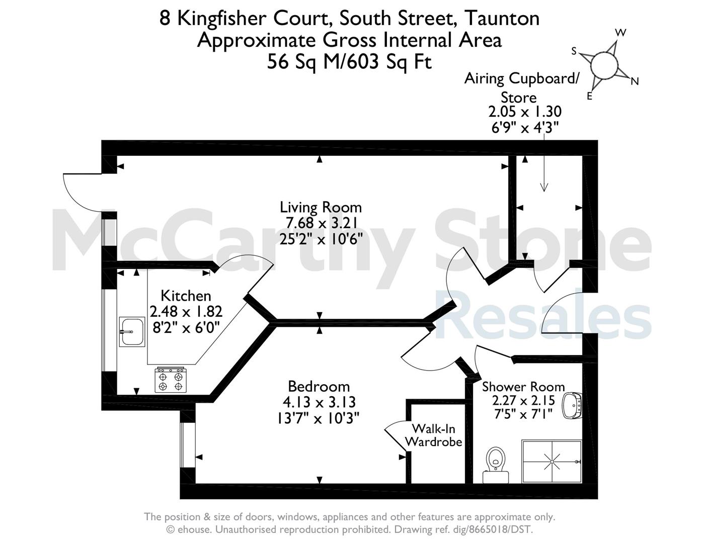 8 Kingfisher Court, South Street, Taunton floorplan