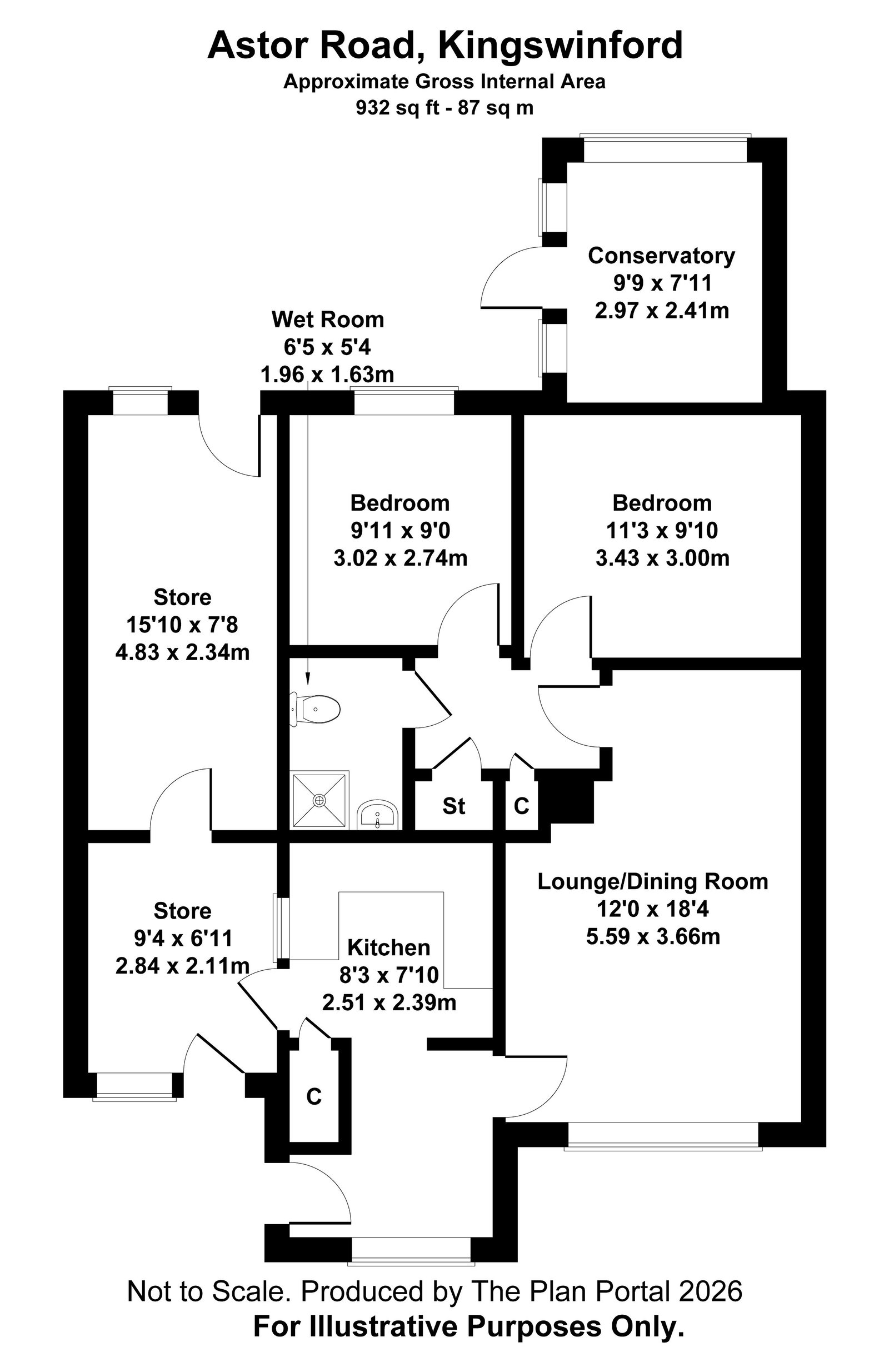 15, Astor Road, Kingswinford floorplan