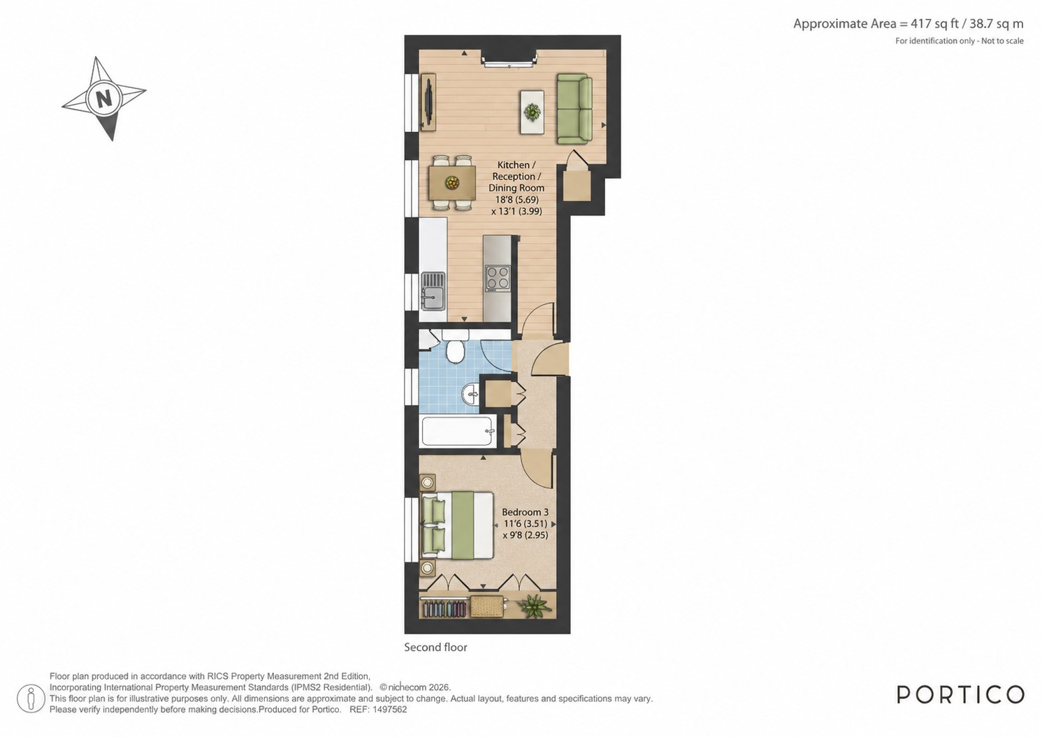 19, Peckett Square N5, London floorplan