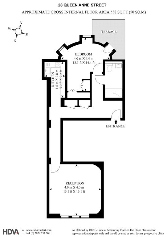 1 Bedrooms Flat to rent in Queen Anne Street, Marylebone W1G