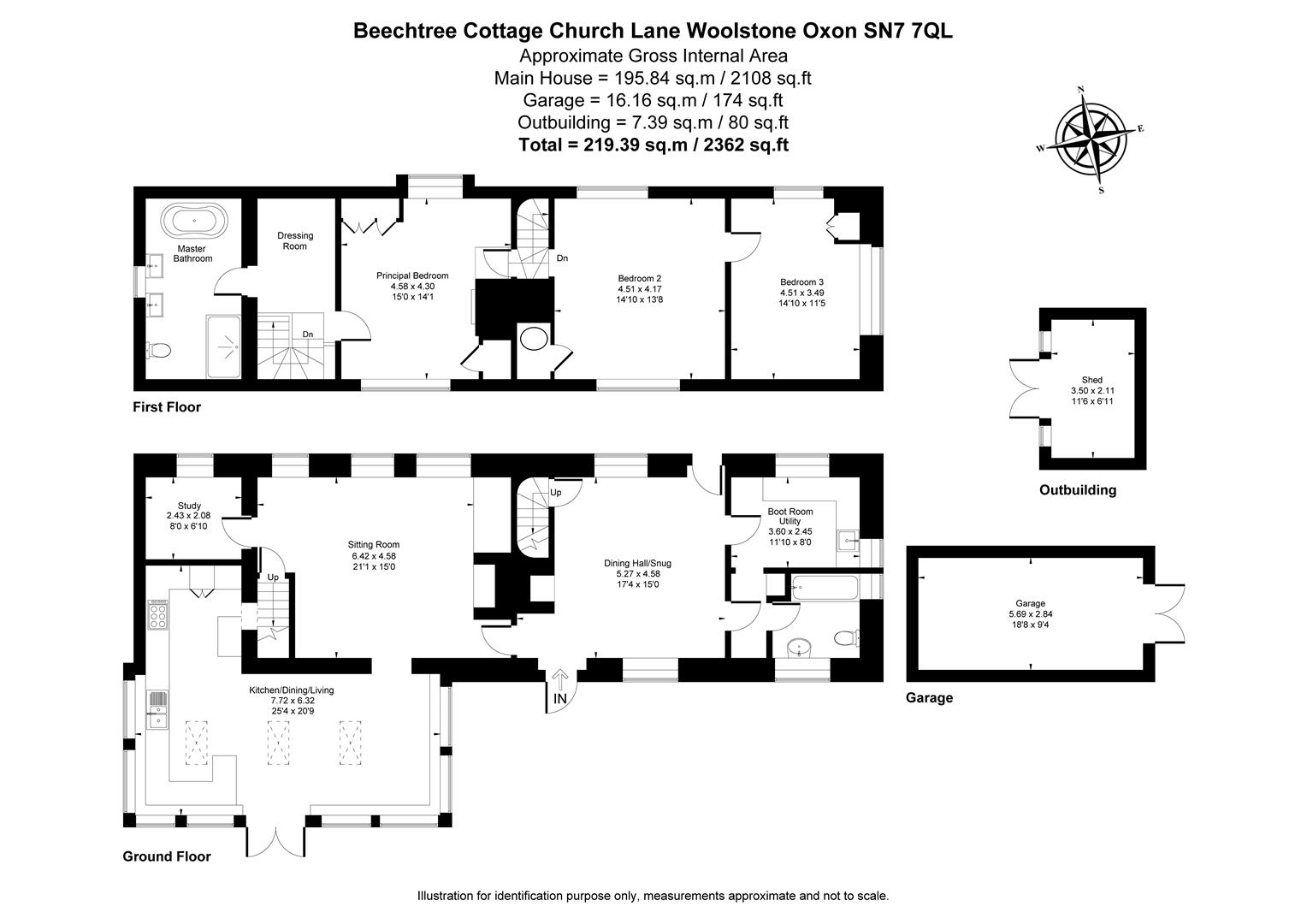 Beech Tree Cottage, Church Lane, Woolstone floorplan