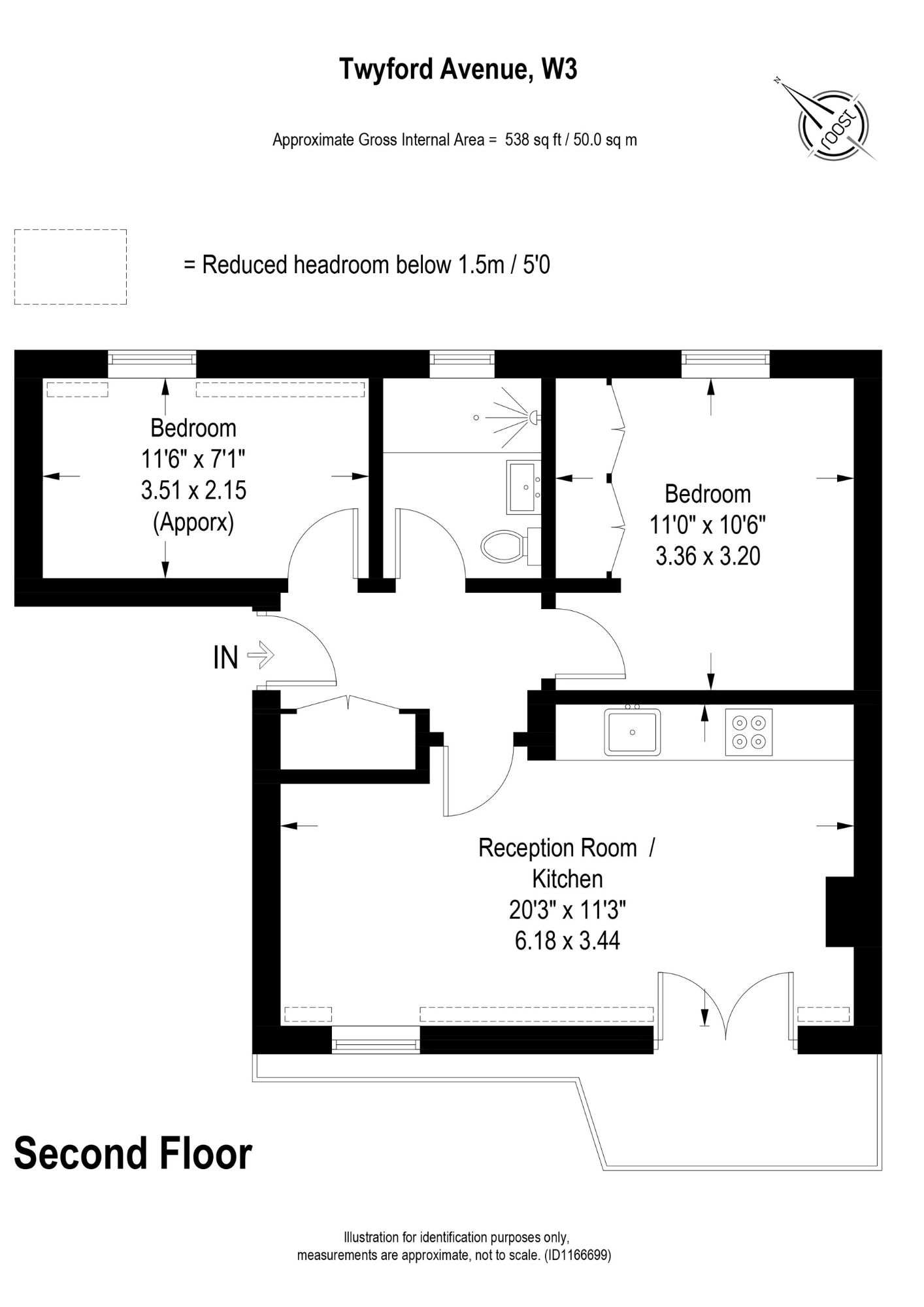 Flat 9A,, Twyford Court, London floorplan