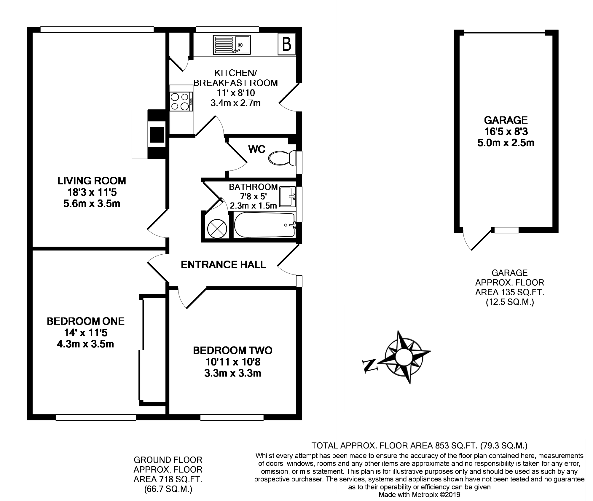 2 Bedrooms Detached bungalow for sale in Oak Hill, Alresford SO24