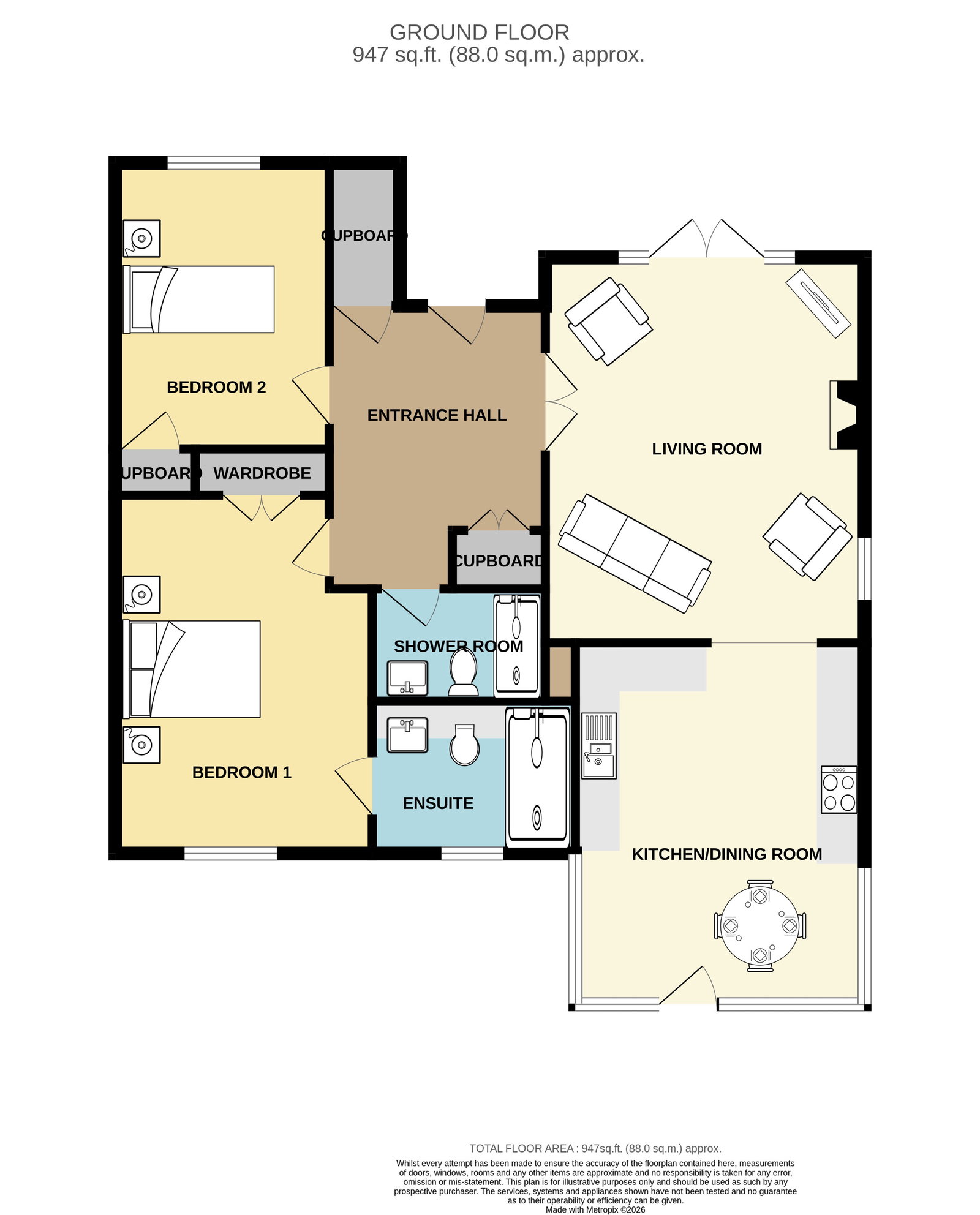 2, Laurel Gardens, Bath floorplan