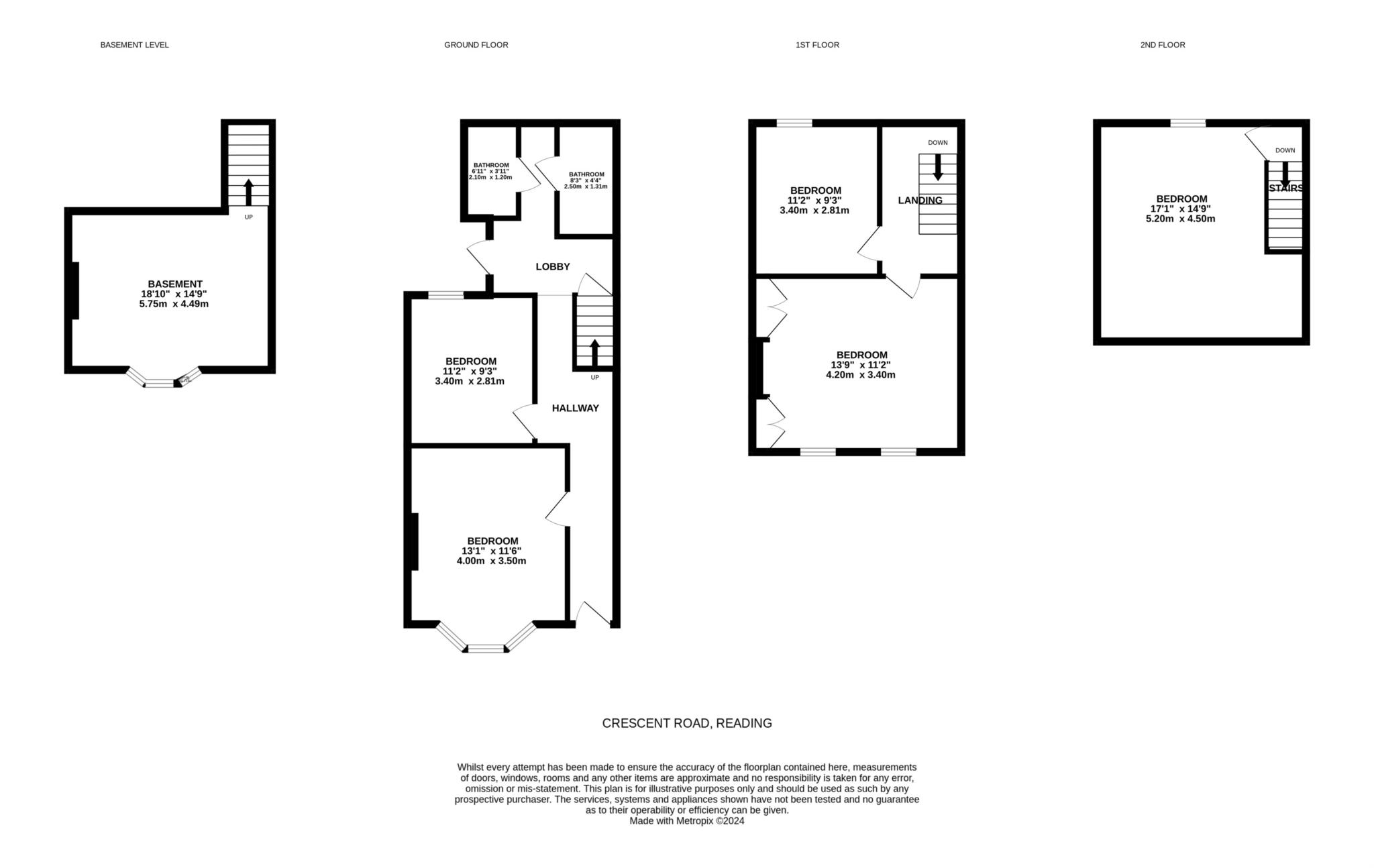 Crescent Road, Reading floorplan