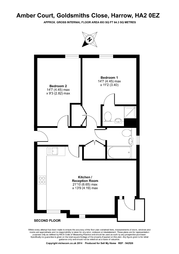 2 Bedrooms Flat for sale in Goldsmith Close, Harrow HA2
