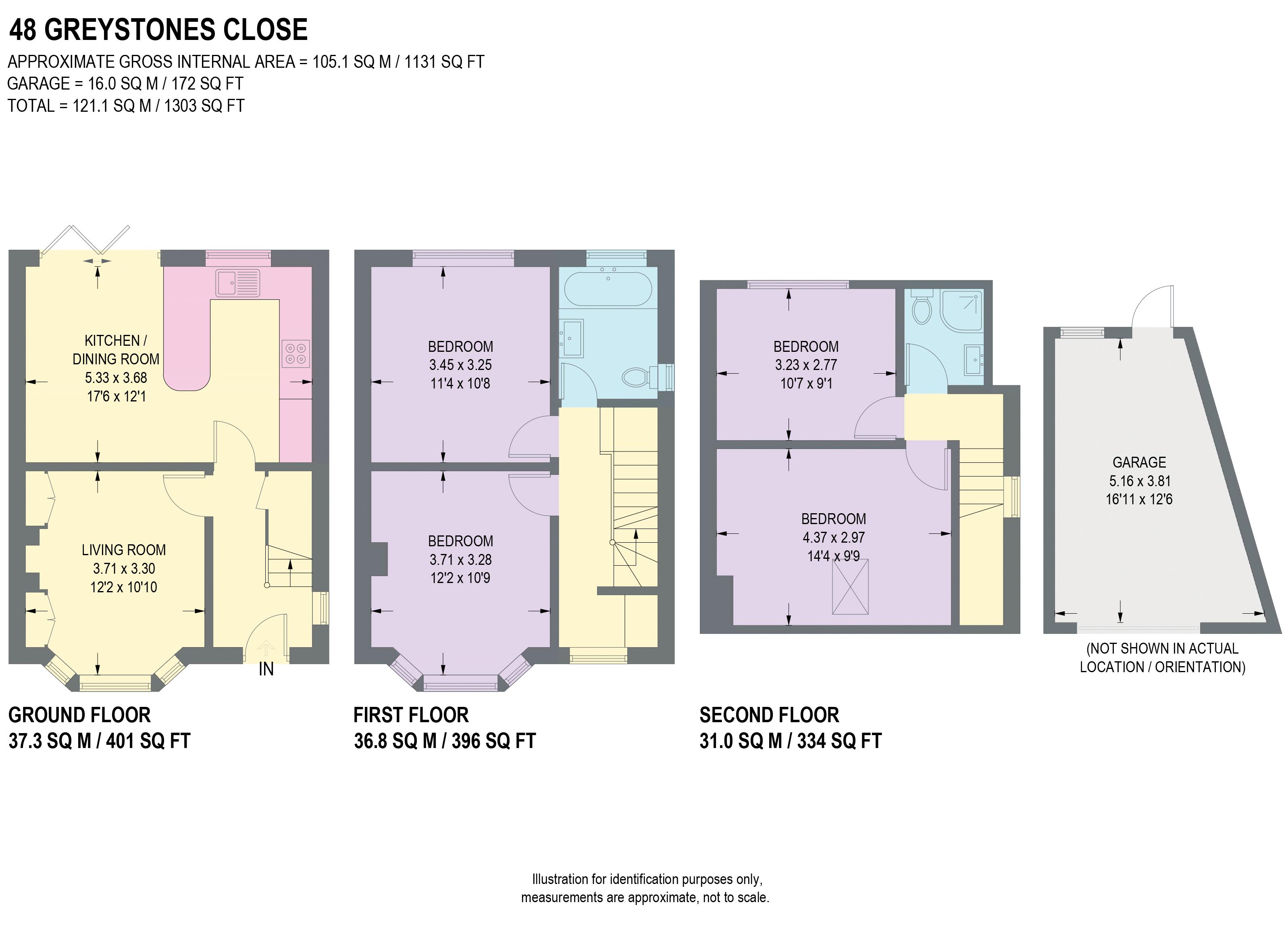 48, Greystones Close, Sheffield floorplan