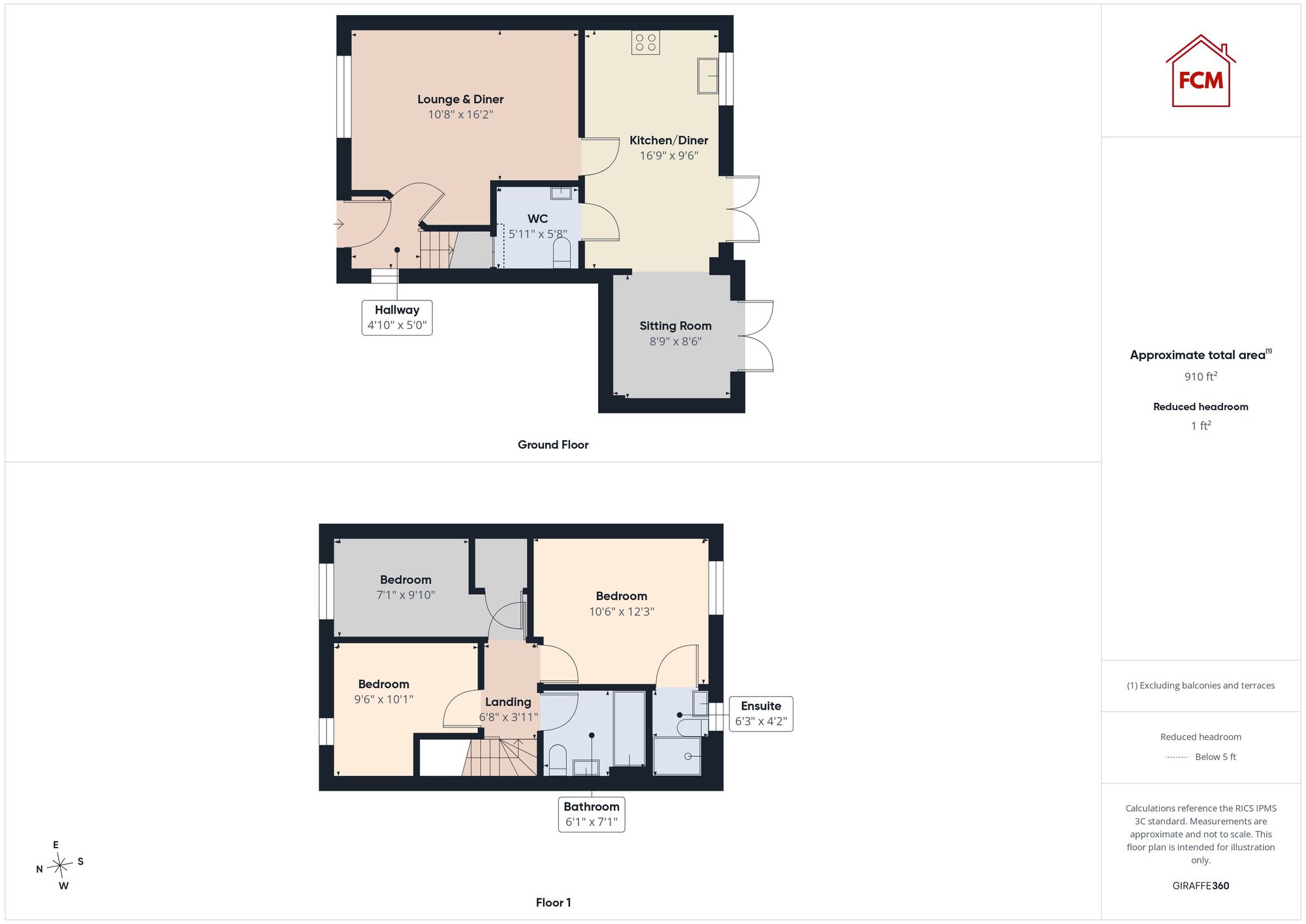 8 Ladysmith Close, Whitehaven floorplan