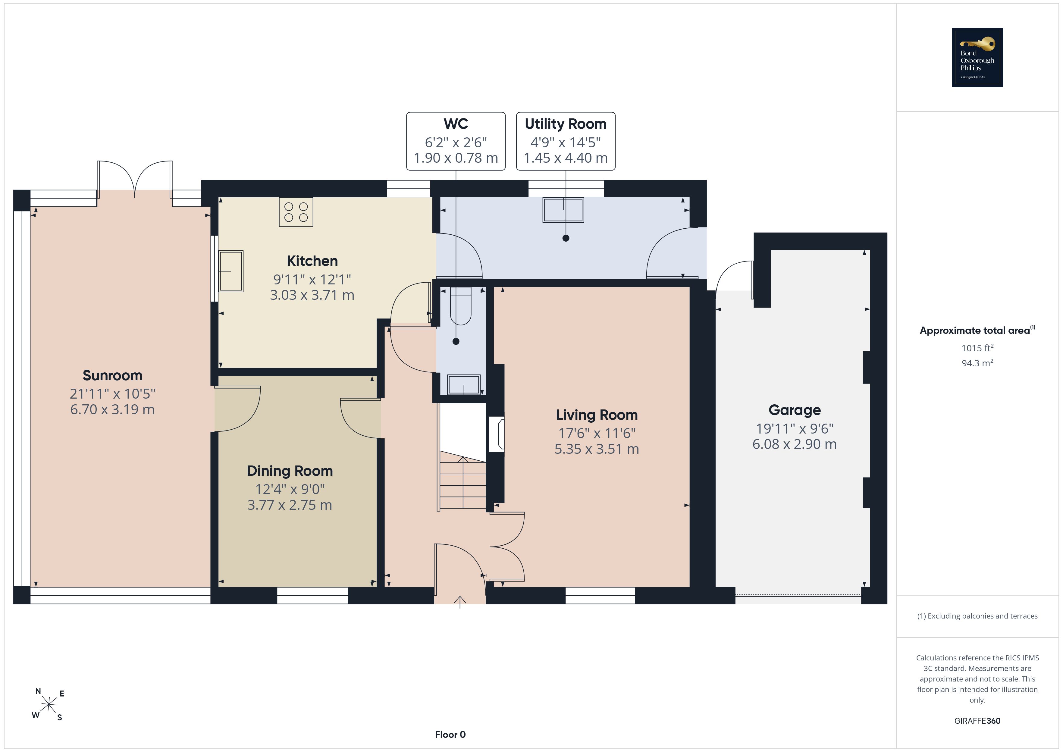 Ferndale,, Lower Downgate, Cornwall floorplan