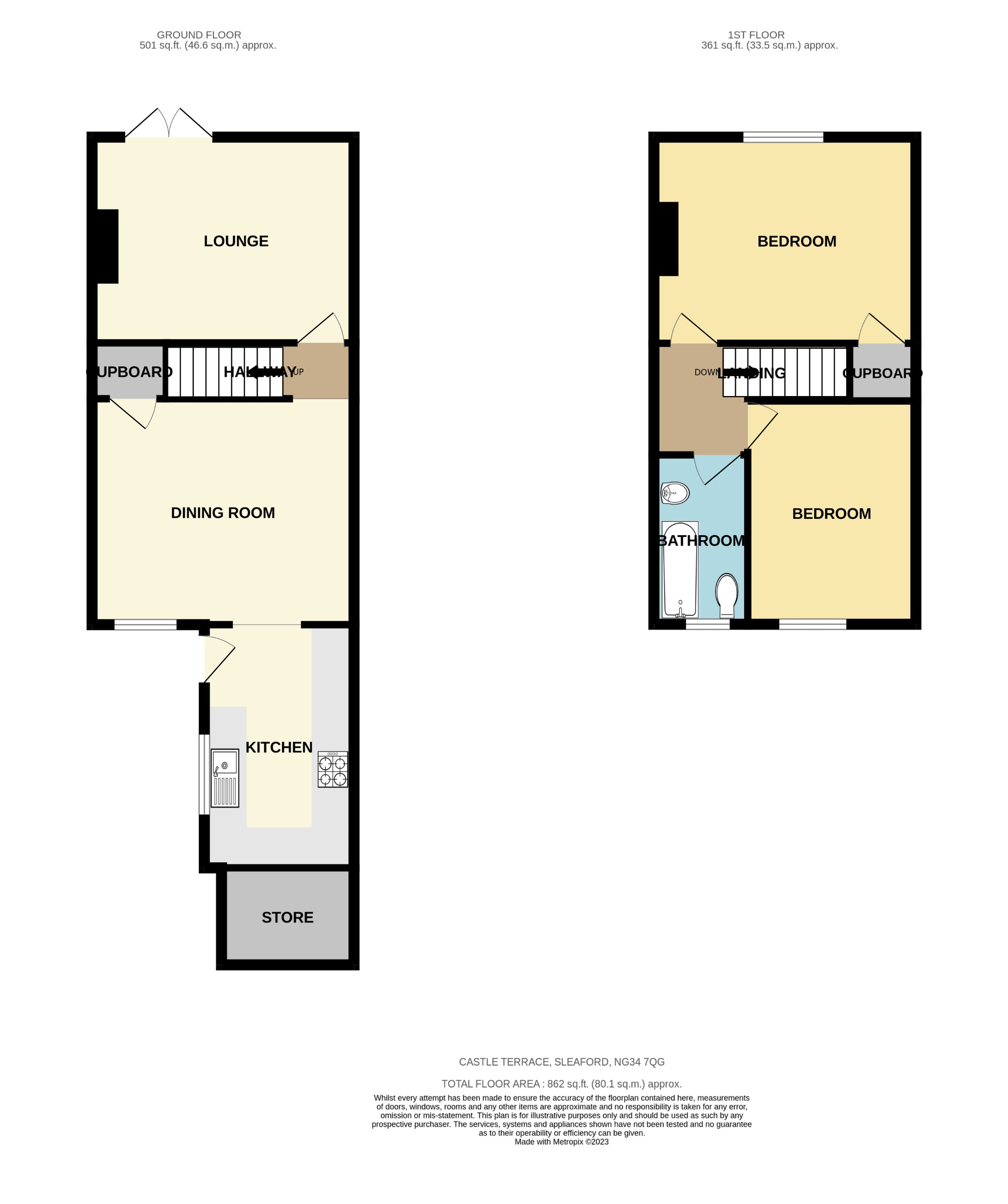 1, Castle Terrace, Sleaford floorplan