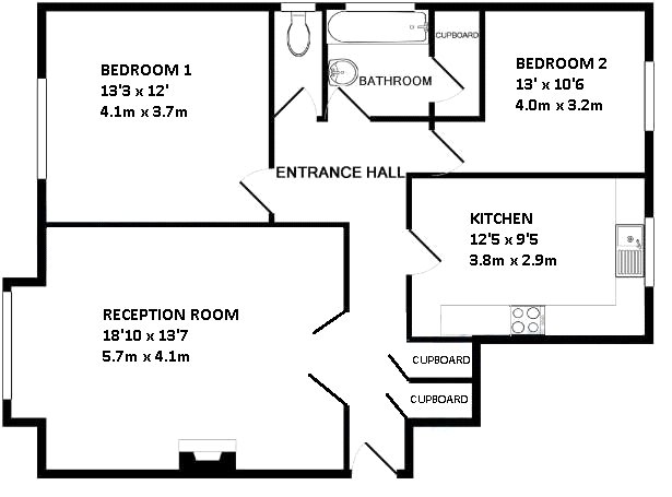 2 Bedrooms Flat to rent in Stangate Lodge, 4 Houndsden Road, London N21