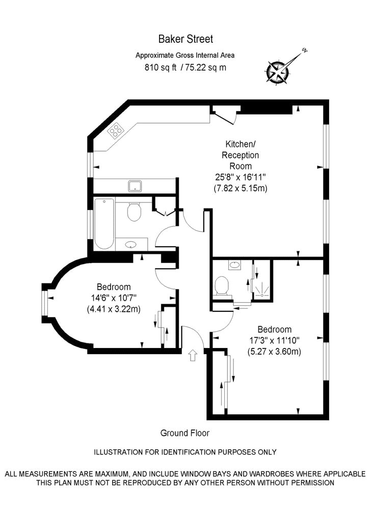 2 Bedrooms Flat to rent in Baker Street, London NW1