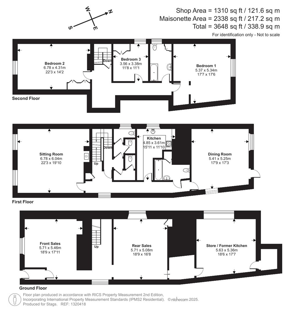 Shop and Flat, 75, West Street, Tavistock floorplan