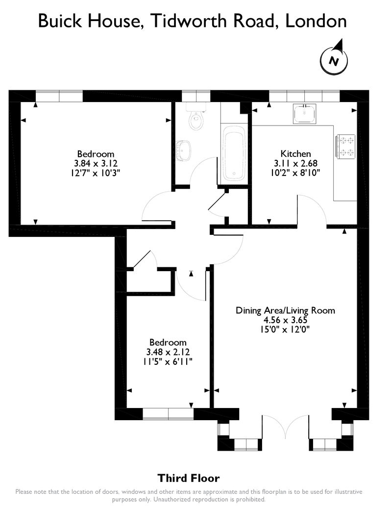 2 Bedrooms Flat for sale in 40 Tidworth Road, London E3