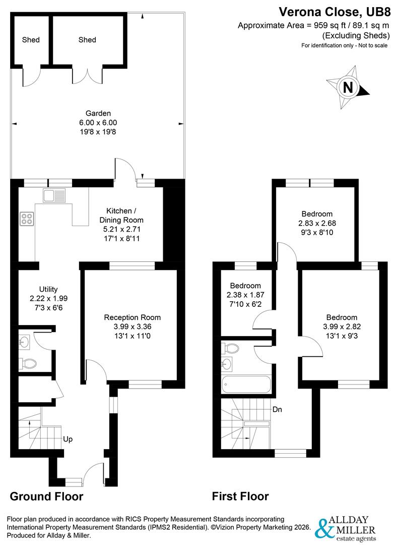 98, Verona Close, Uxbridge floorplan