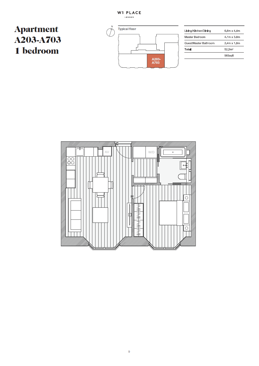 A603 W1 Place,, W1 Place, London floorplan