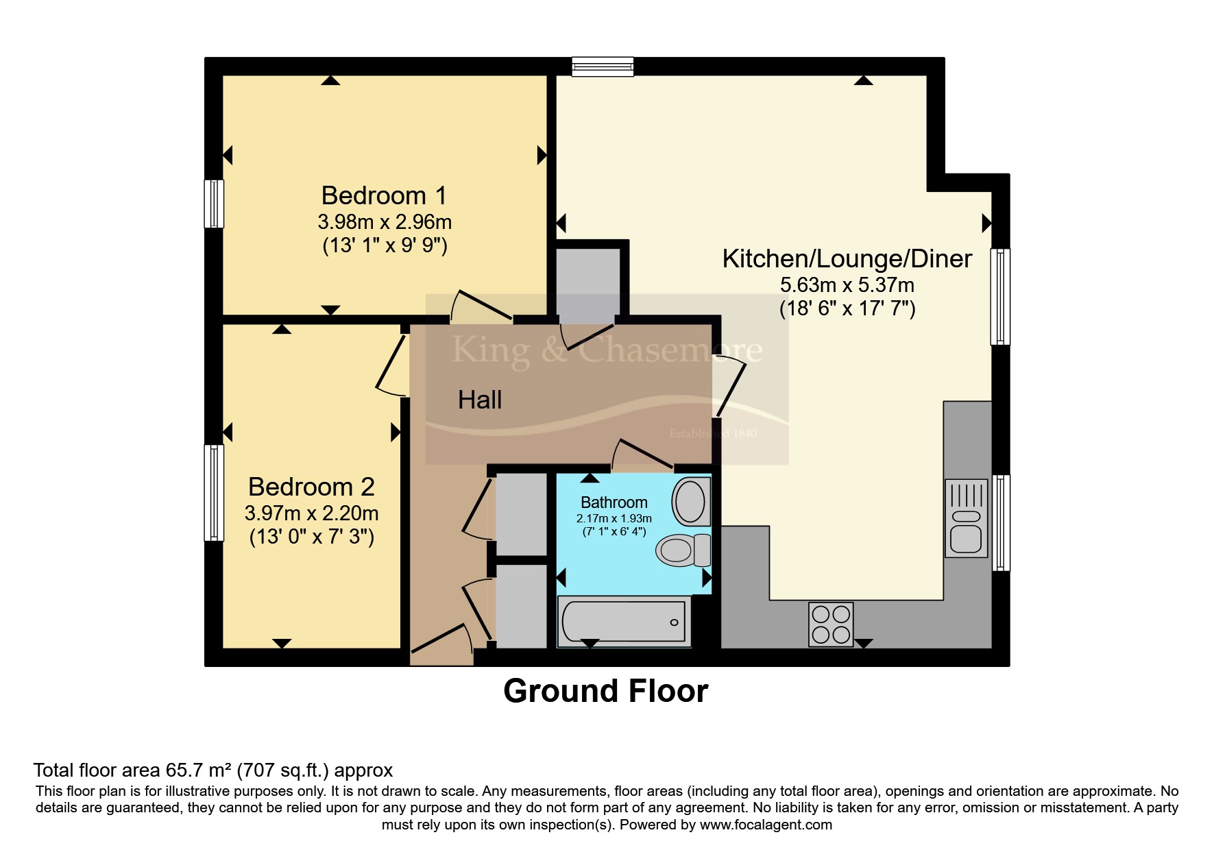 Flat 6, Suffolk Court, 1, Old Bottle Way, Arundel floorplan