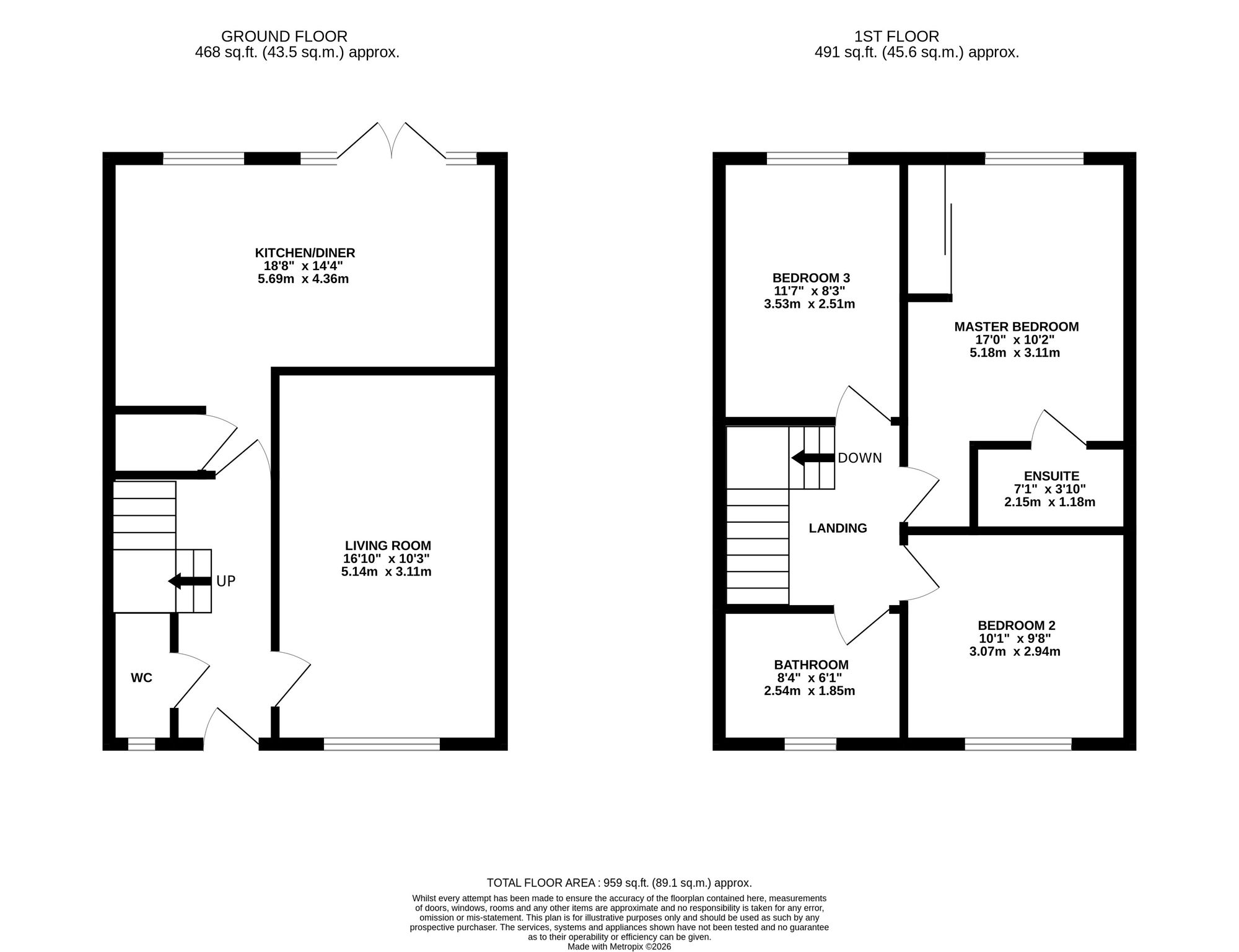 26 McKelvey Way, Crewe floorplan