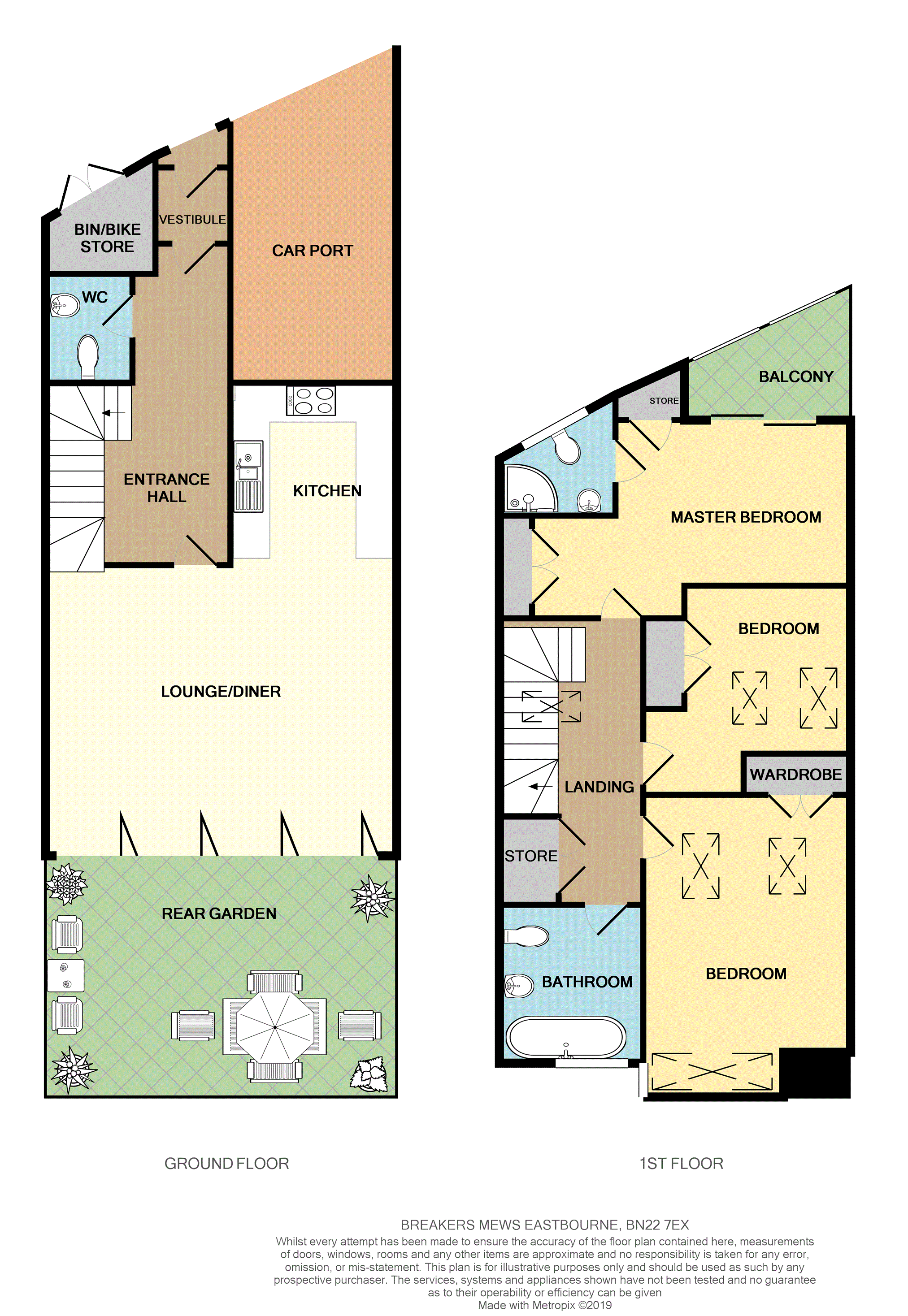 3 Bedrooms Terraced house for sale in 2A Beach Road, Eastbourne BN22