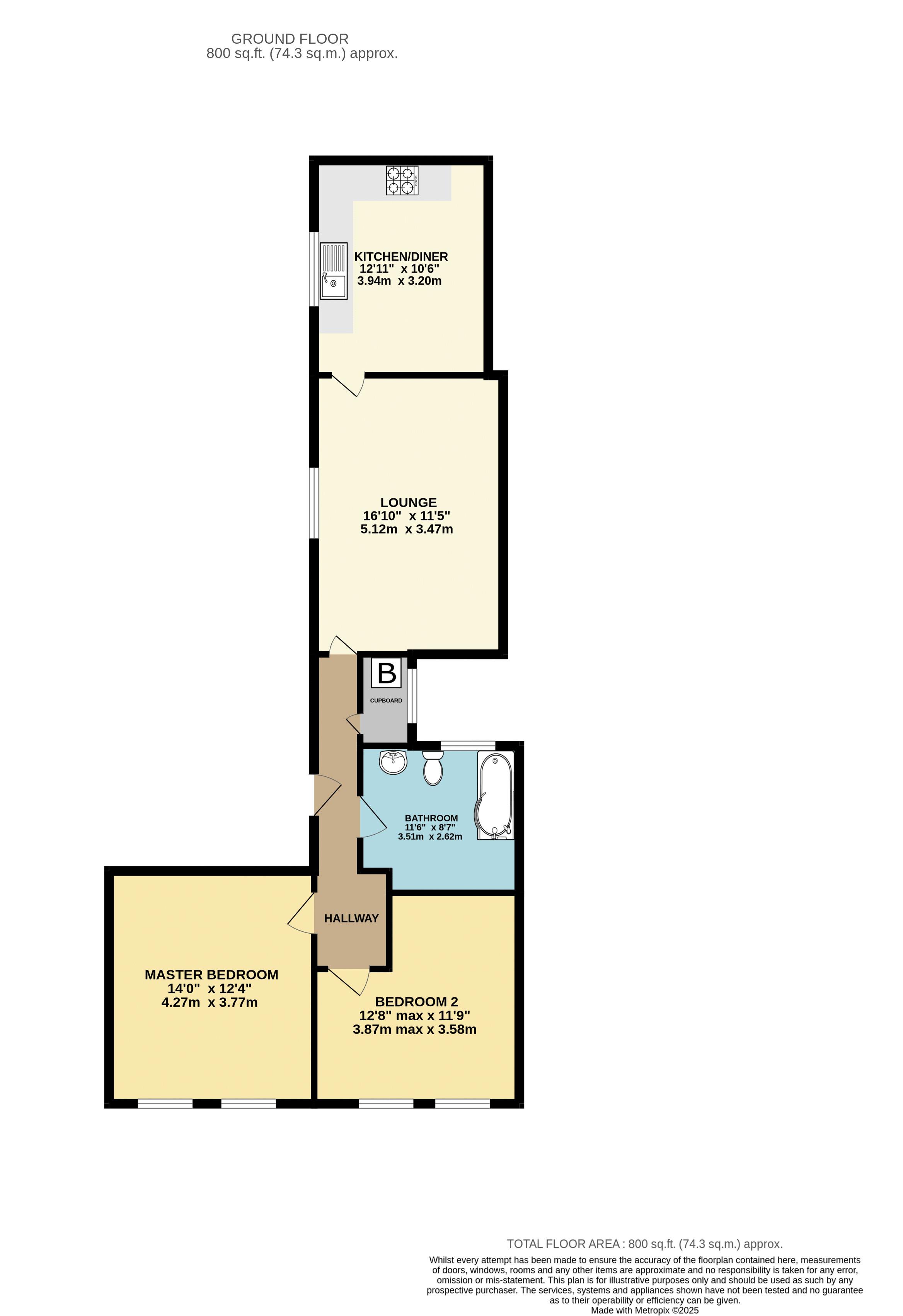 14A, Mercer Row, Louth floorplan
