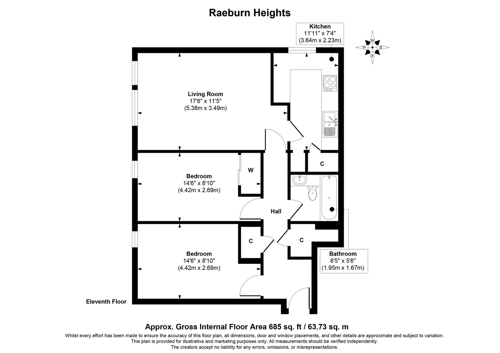 114, Raeburn Heights, Glenrothes floorplan
