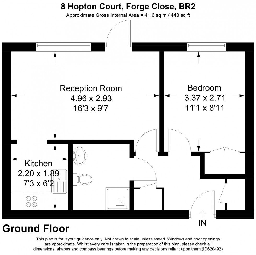 Hopton Court,Flat 8, Forge Close, Bromley floorplan