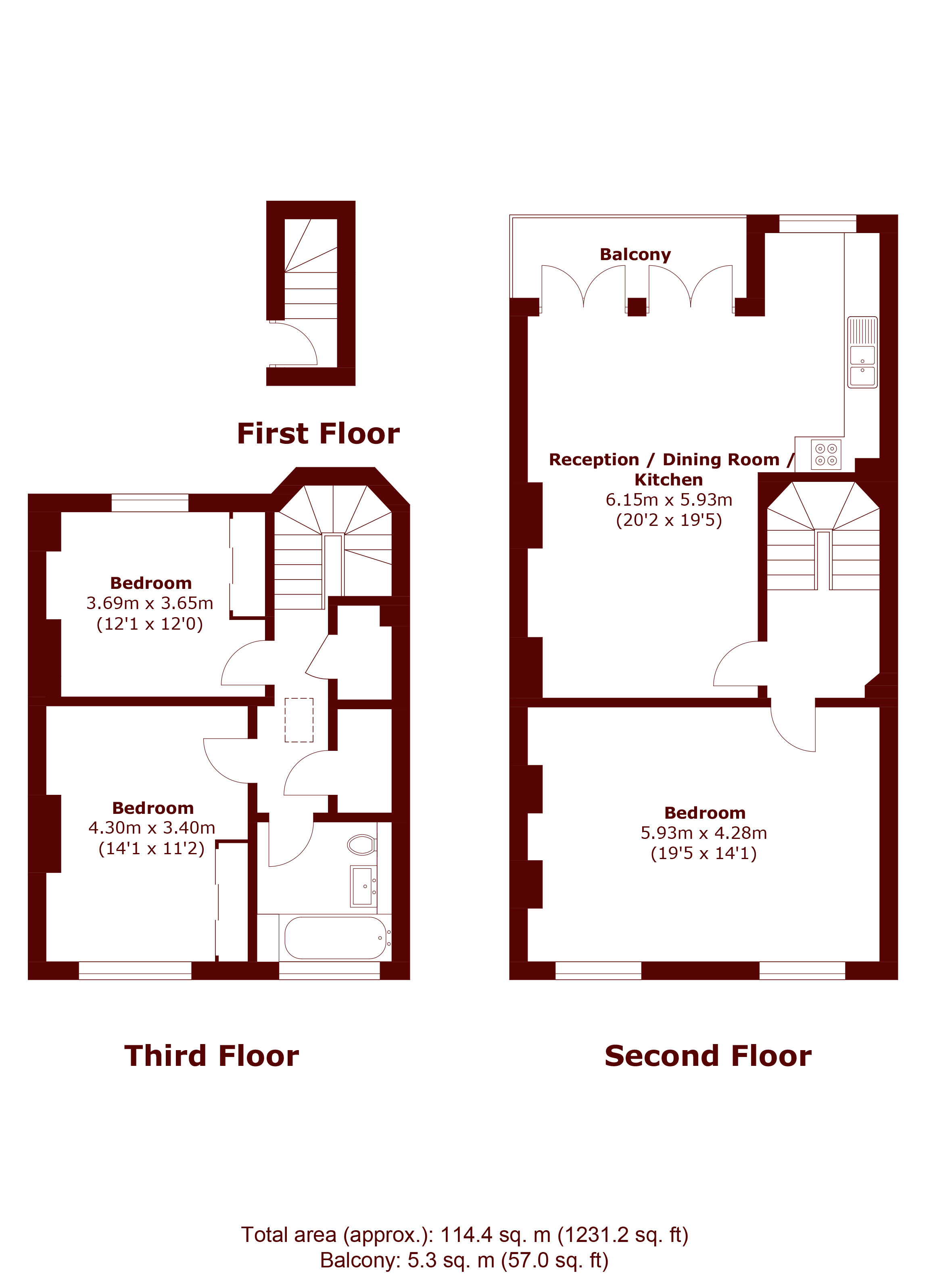 73C, Albany Street, London floorplan