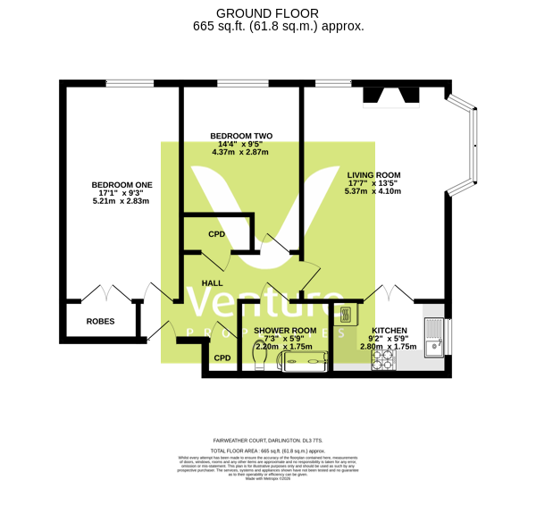 2, Fairweather Court, Darlington floorplan