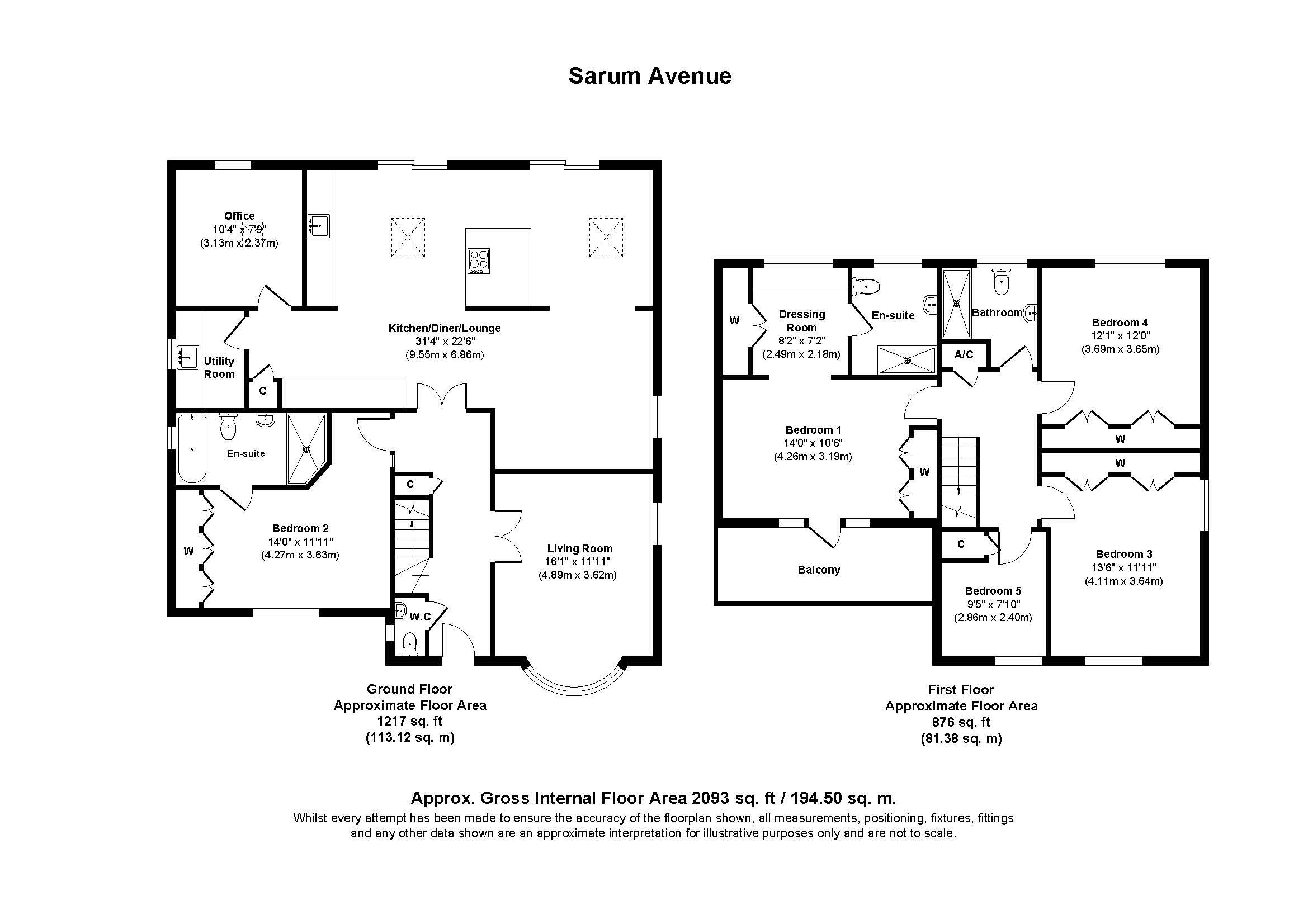 64, Sarum Avenue, Ferndown floorplan