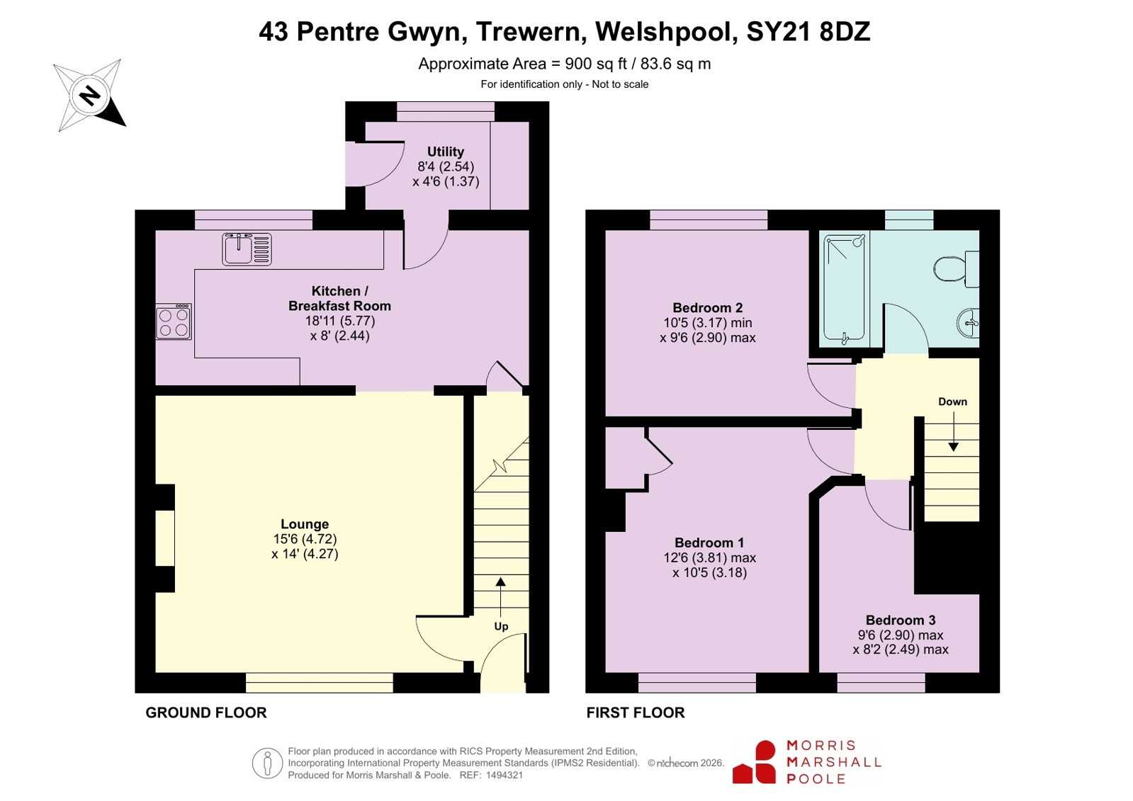43, Pentre Gwyn, Welshpool floorplan