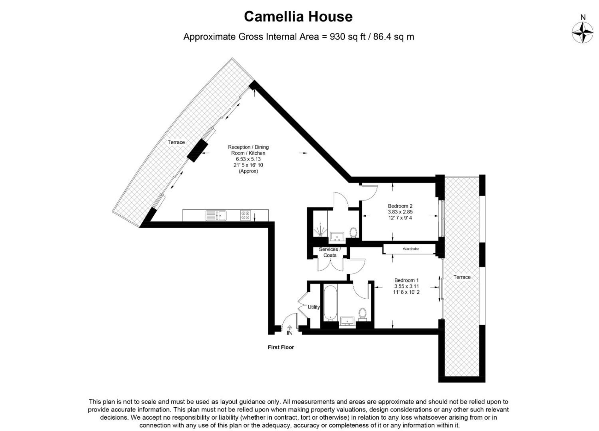 Apt 6, Camellia House, London floorplan