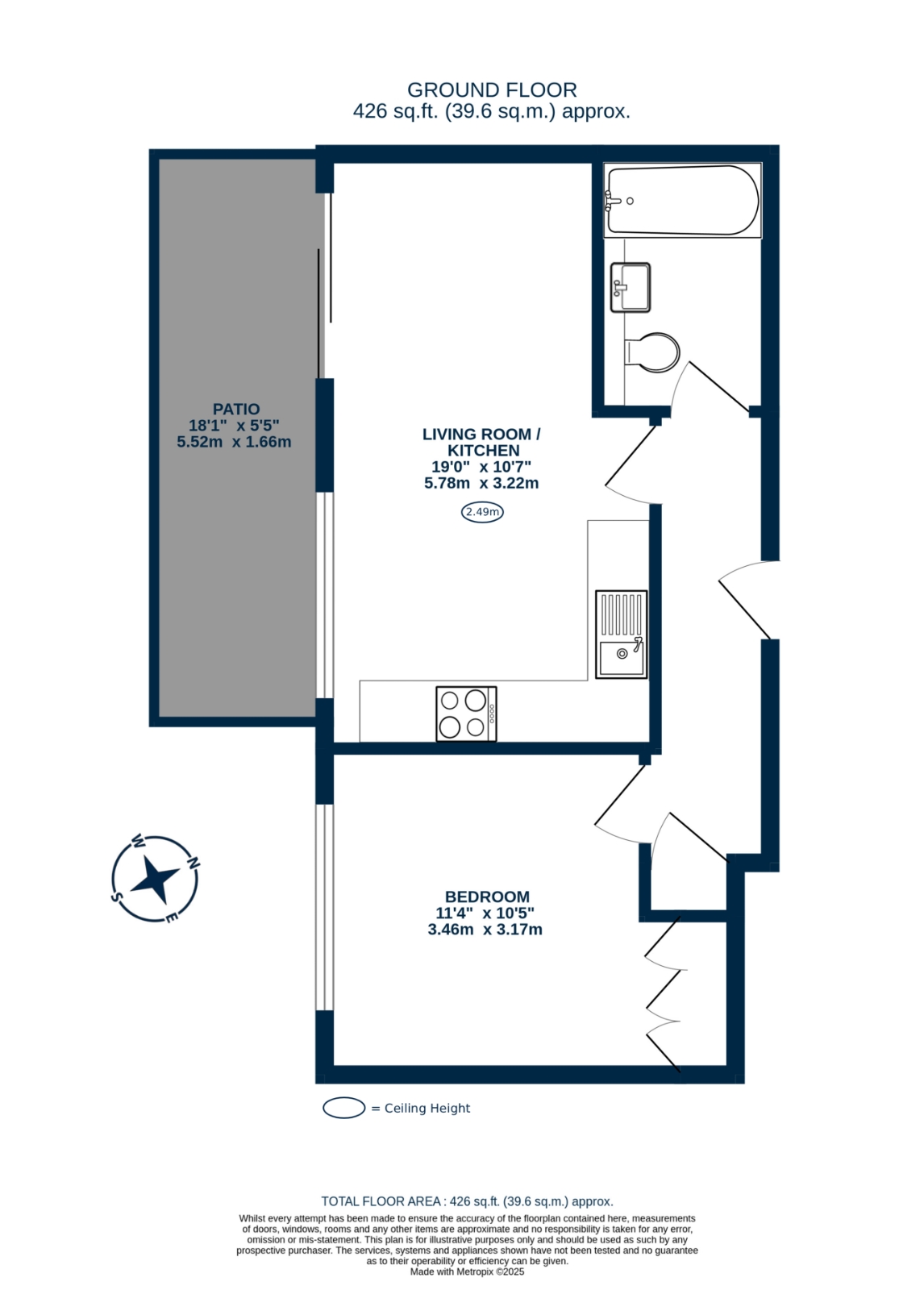 Flat 4, 459, Park Avenue, Hertfordshire floorplan